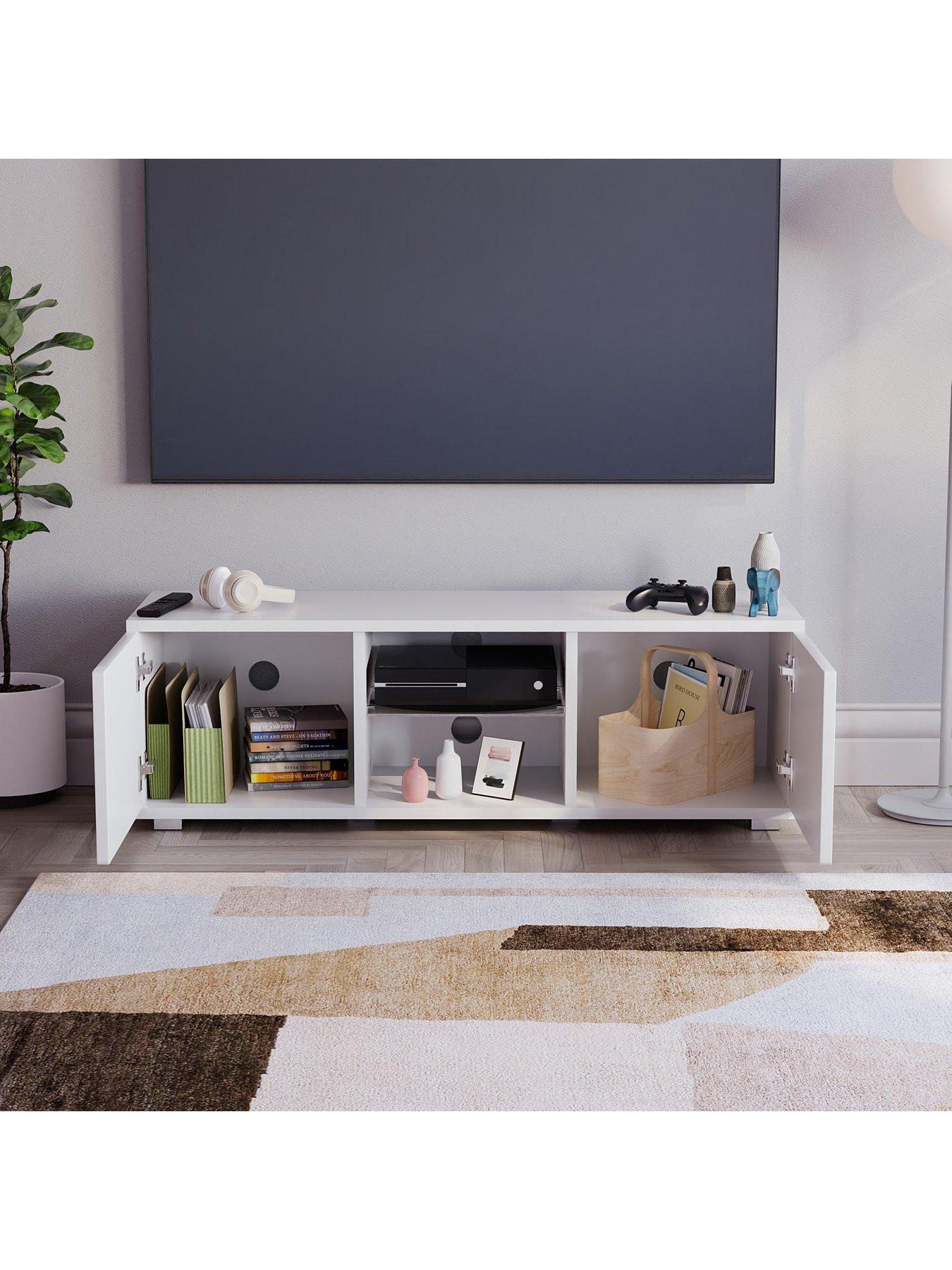 Image 5 of 7 of Vida Designs Cosmo 2 Door TV Unit with LED Lighting - fits up to 50 inch TV - White