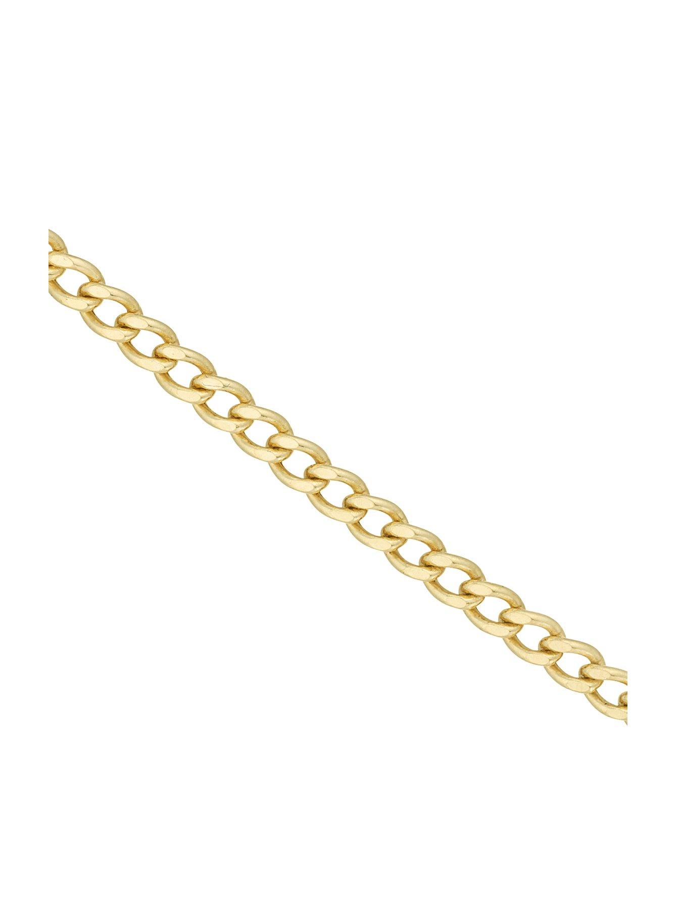 Product photograph of H Samuel 9ct Yellow Gold 24 Inch Dainty Curb Chain from very.co.uk