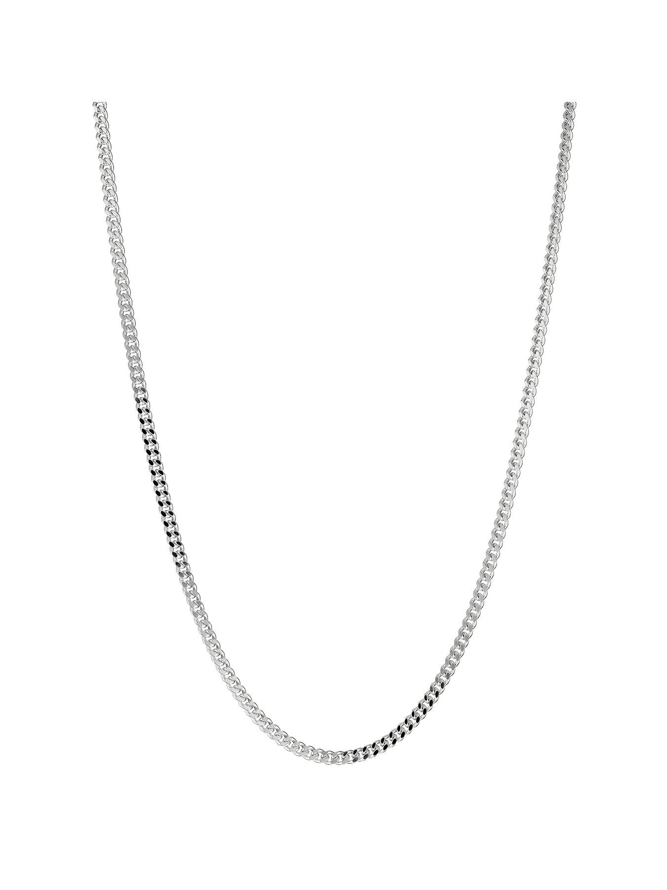 H. Samuel Sterling Silver Necklace. 18 Inch Dainty Curb Chain