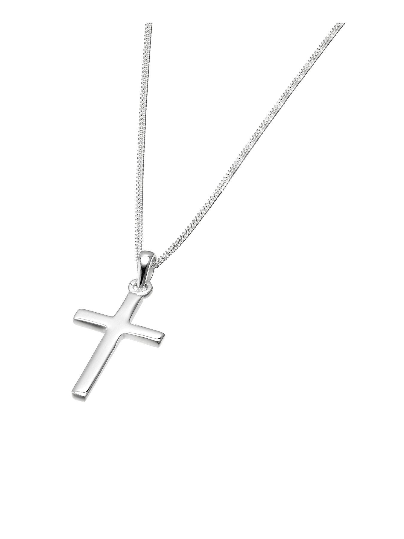 Samuel Sterling Silver Plain Cross Pendant Very