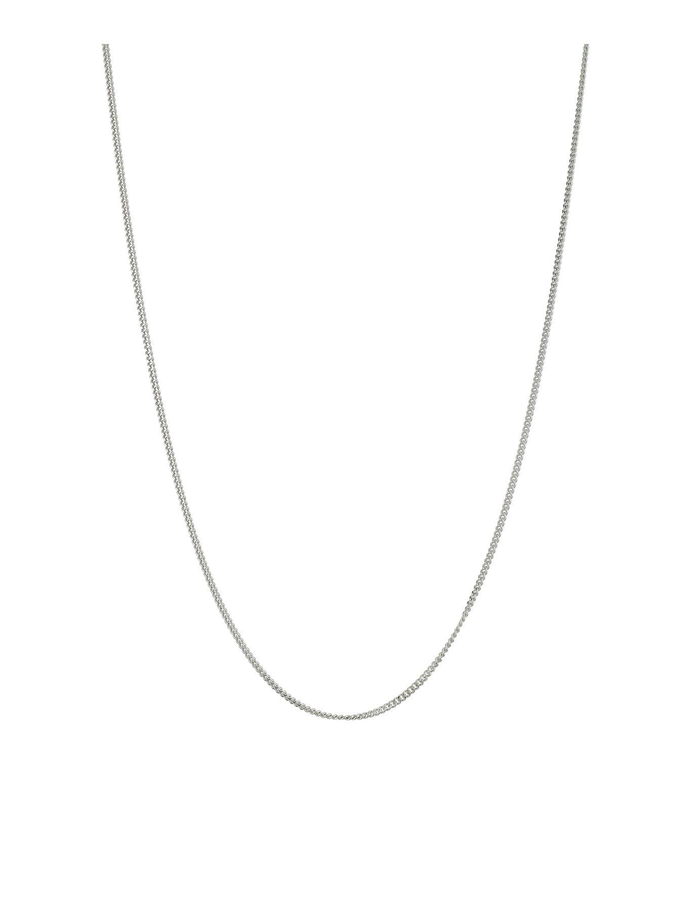 H. Samuel Sterling Silver Necklace. 18 Inch Dainty Curb Chain