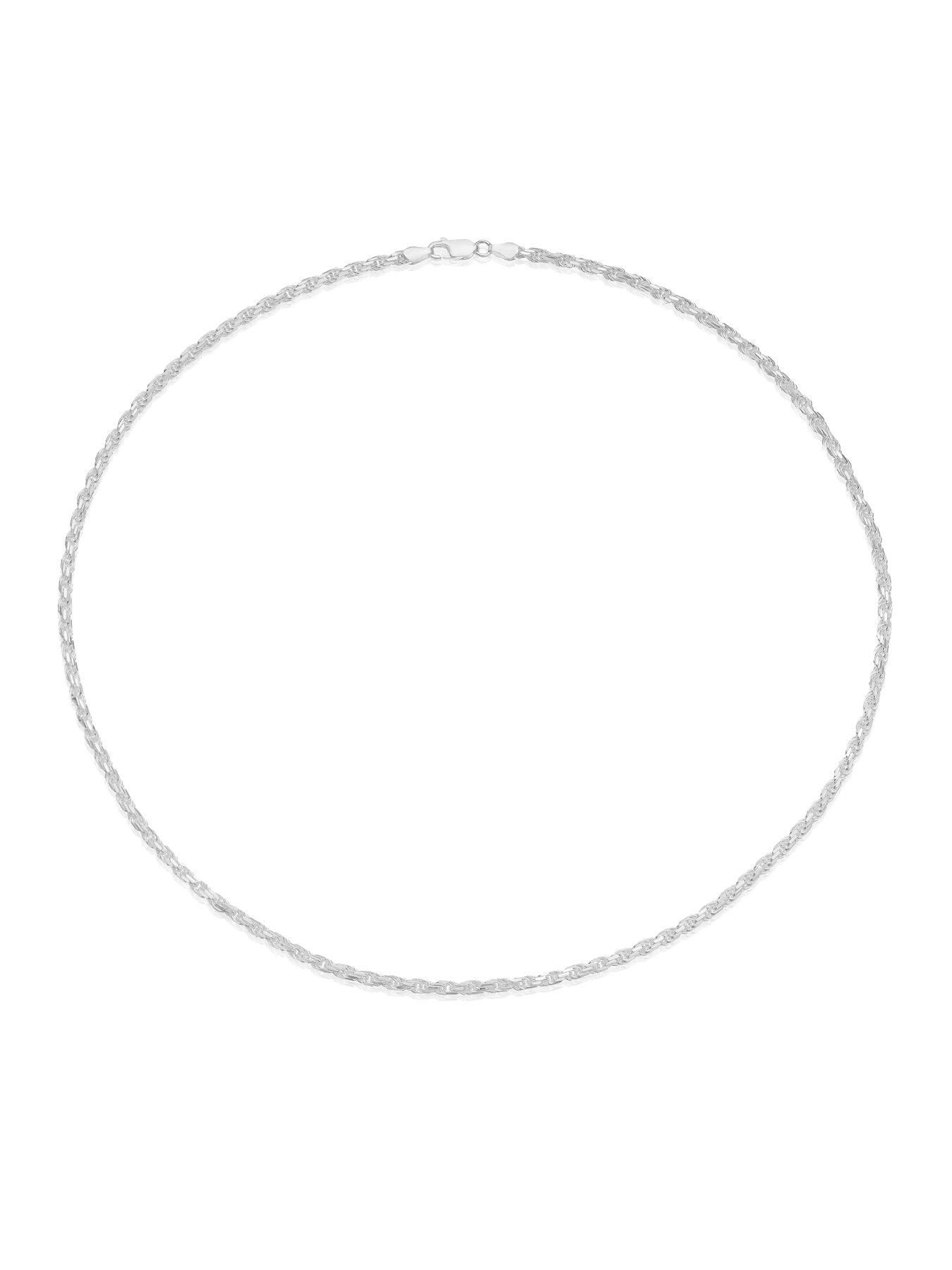 Image 2 of 4 of H. Samuel Mens Sterling Silver Necklace. 22 Inch Rope Chain