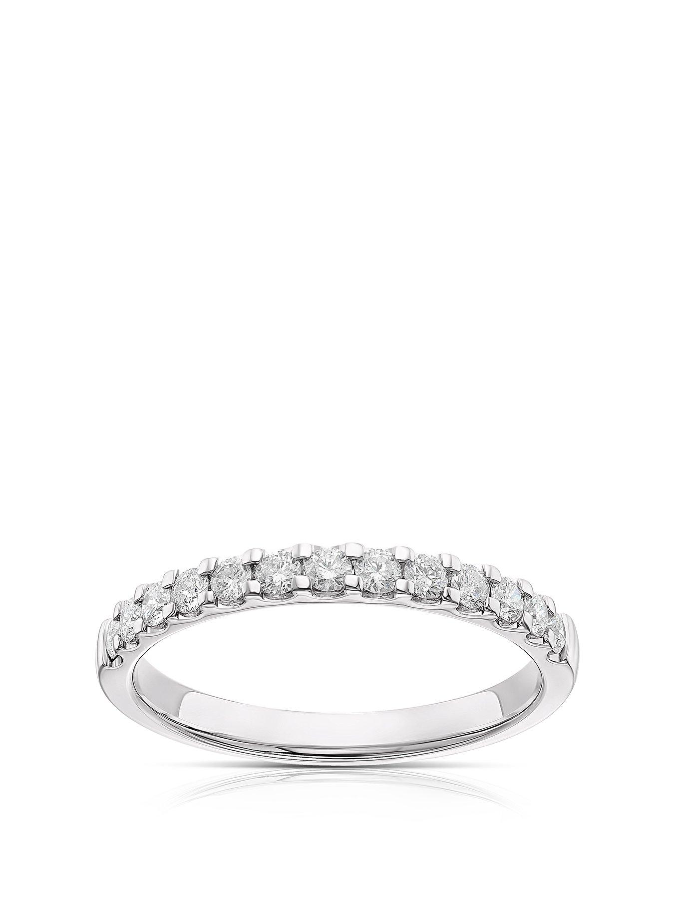 Product photograph of H Samuel 9ct White Gold 0 33ct Diamond Eternity Ring from very.co.uk