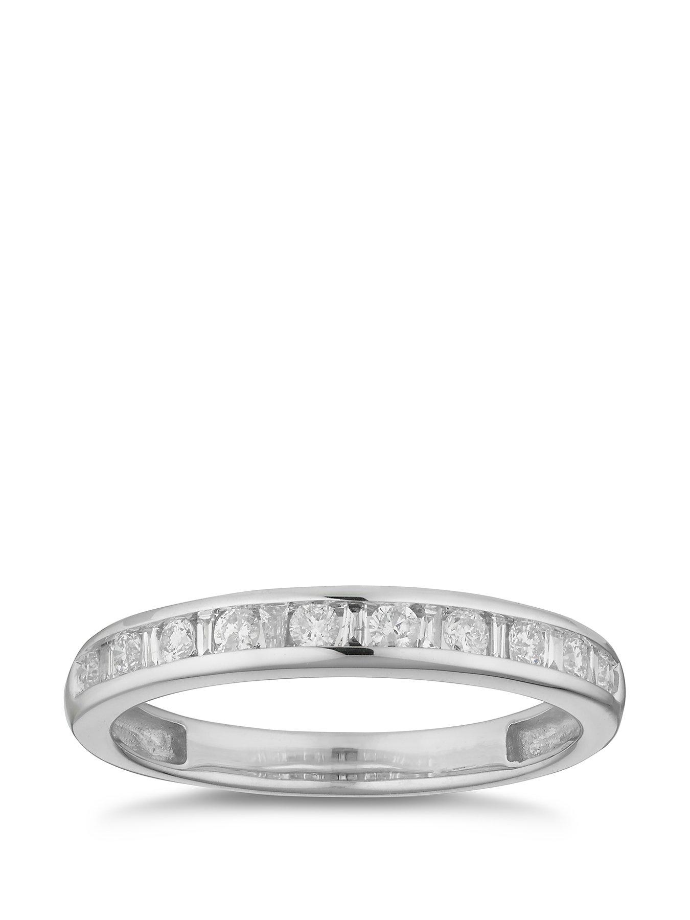 Product photograph of H Samuel 9ct White Gold 0 25ct Diamond Channel Set Eternity Ring from very.co.uk