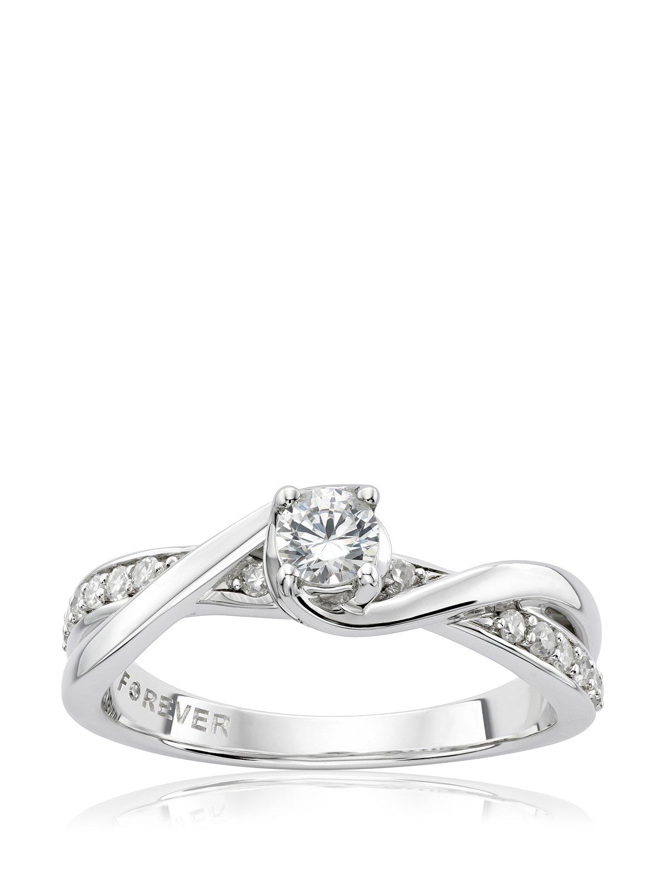 Product photograph of H Samuel The Forever Diamond 18ct White Gold 0 33ct Ring from very.co.uk