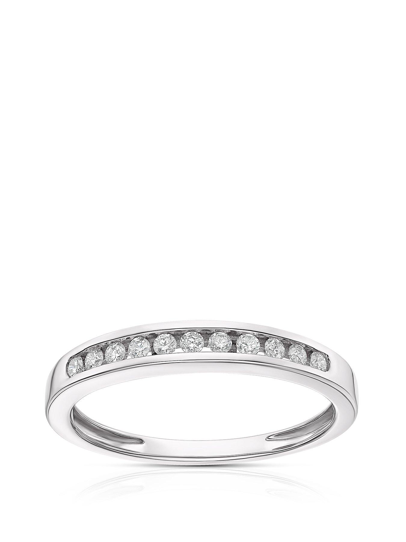 Product photograph of H Samuel 9ct White Gold 0 15ct Diamond Eternity Ring from very.co.uk