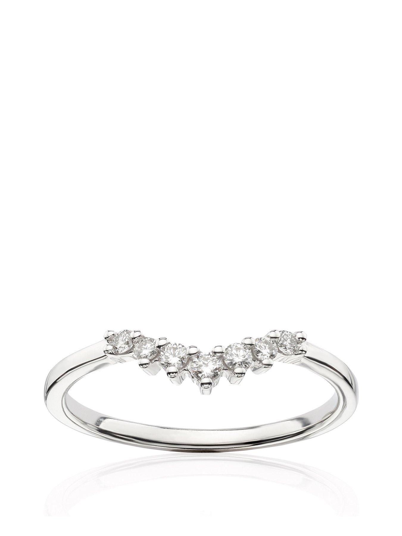 Product photograph of H Samuel 9ct White Gold 0 13ct Diamond Eternity Ring from very.co.uk