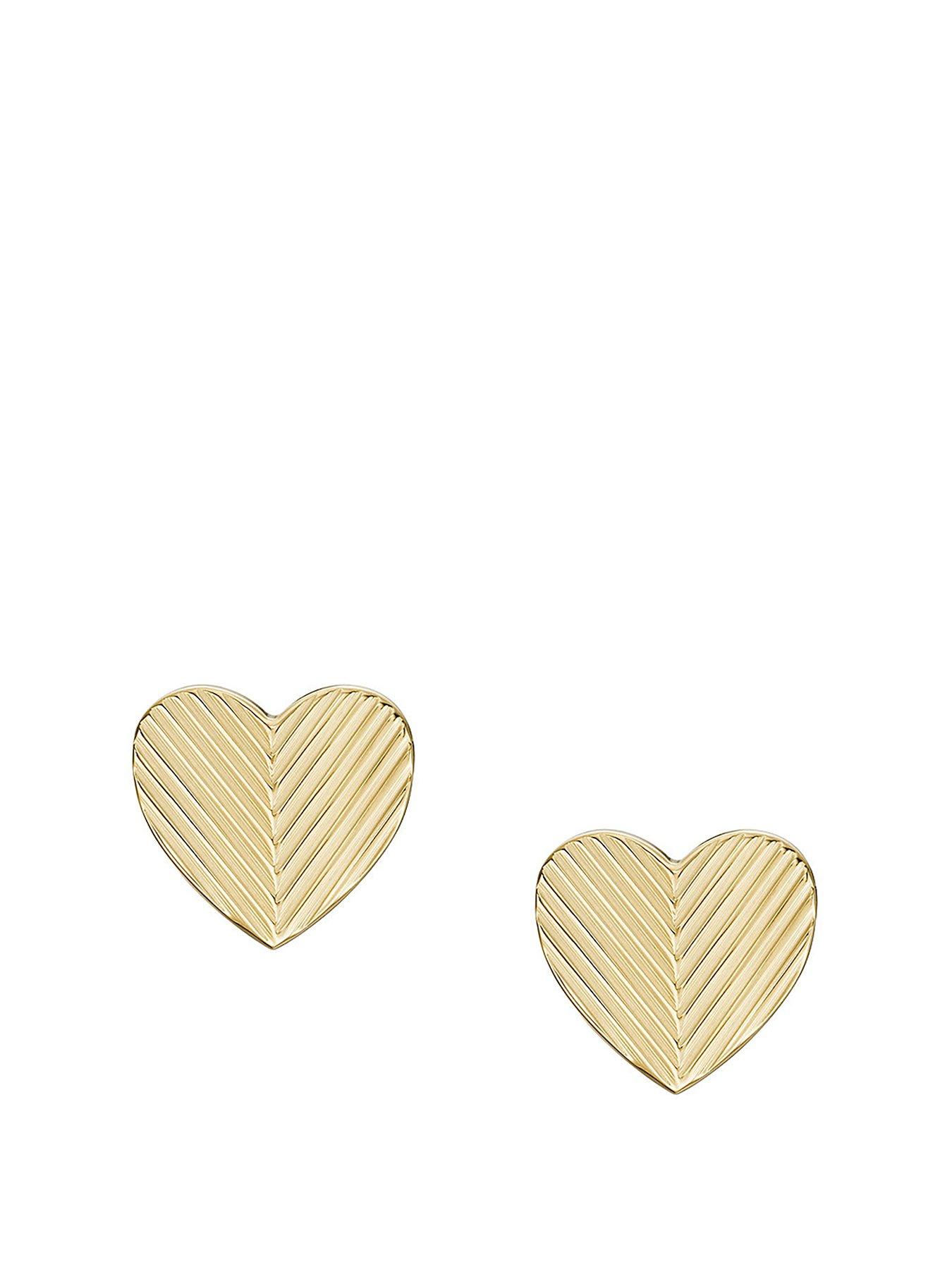 fossil-harlow-linear-texture-heart-gold-tone-stainless-steel-stud-earrings