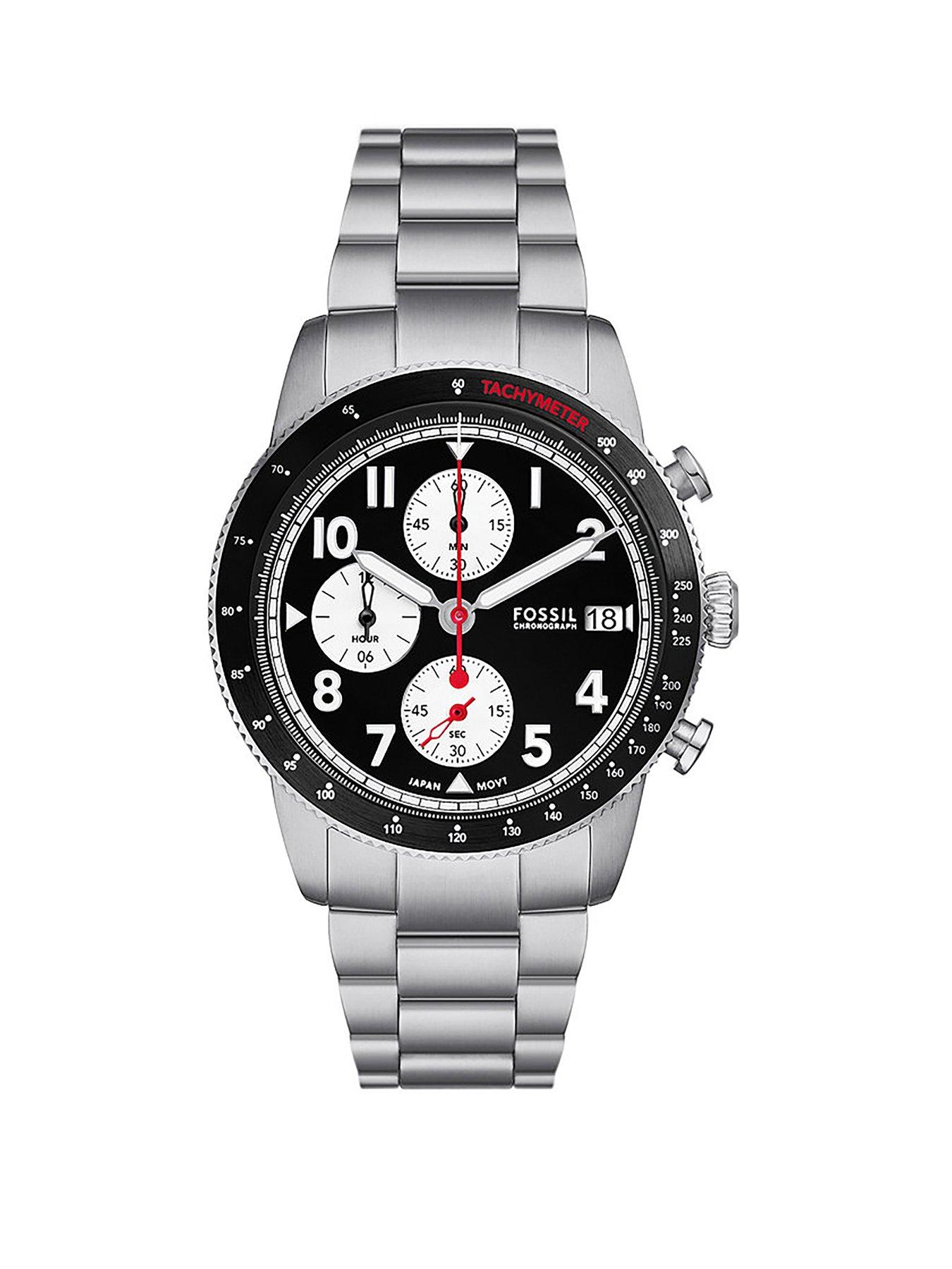 Fossil Sport Tourer Chronograph Stainless Steel Watch very