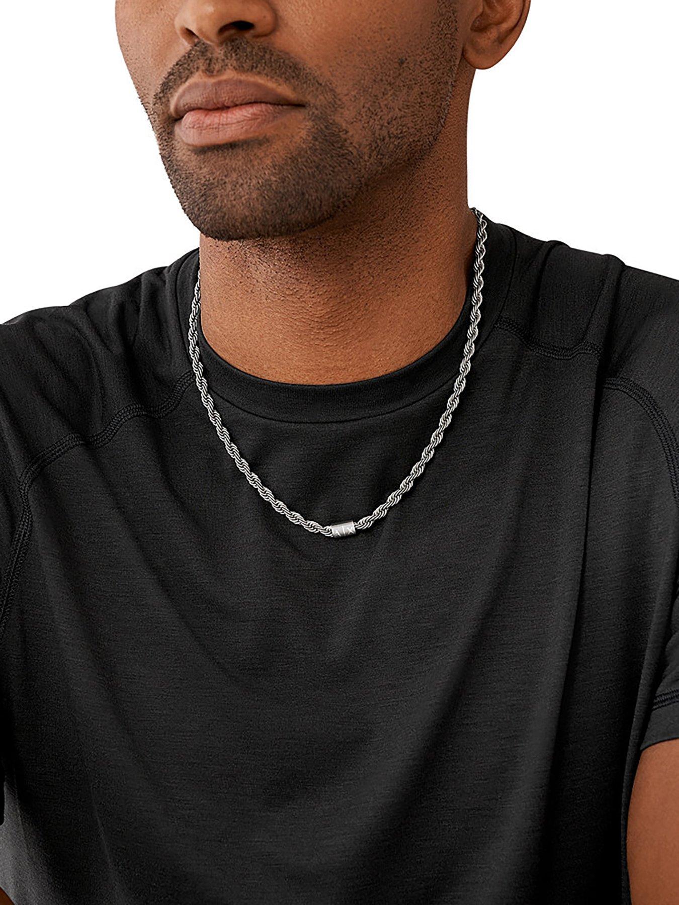 Armani exchange necklace clearance for mens