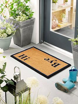 Product photograph of Hi Bye Coir Doormat from very.co.uk