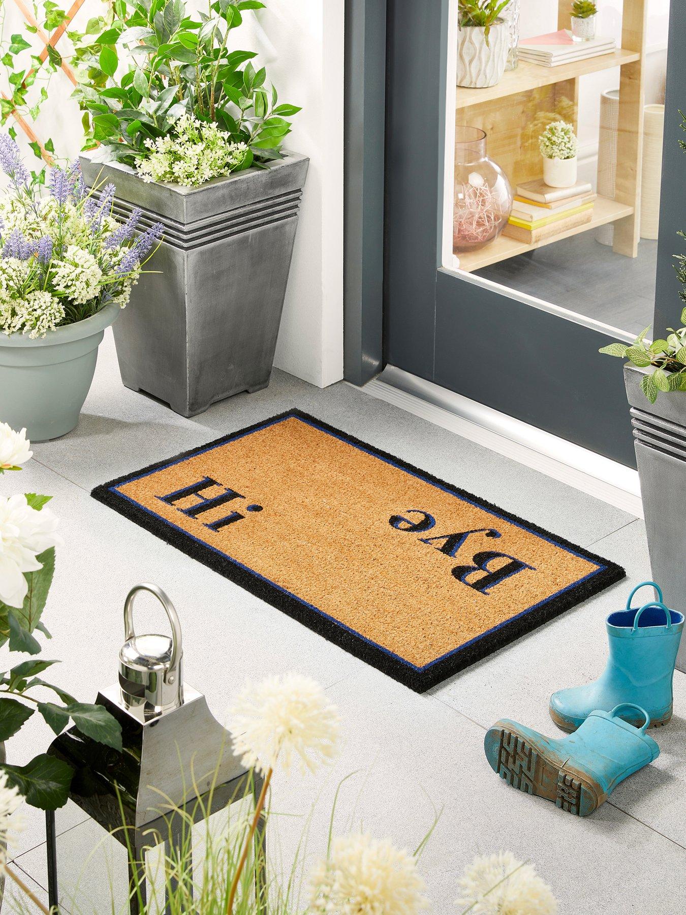 The Very Collection Hi Bye Coir Doormat - Black Trim