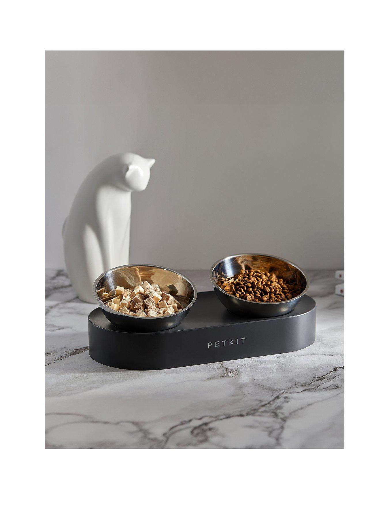 Product photograph of Petkit Fresh Nano Metal Adjustable Cat Feeding Bowls from very.co.uk