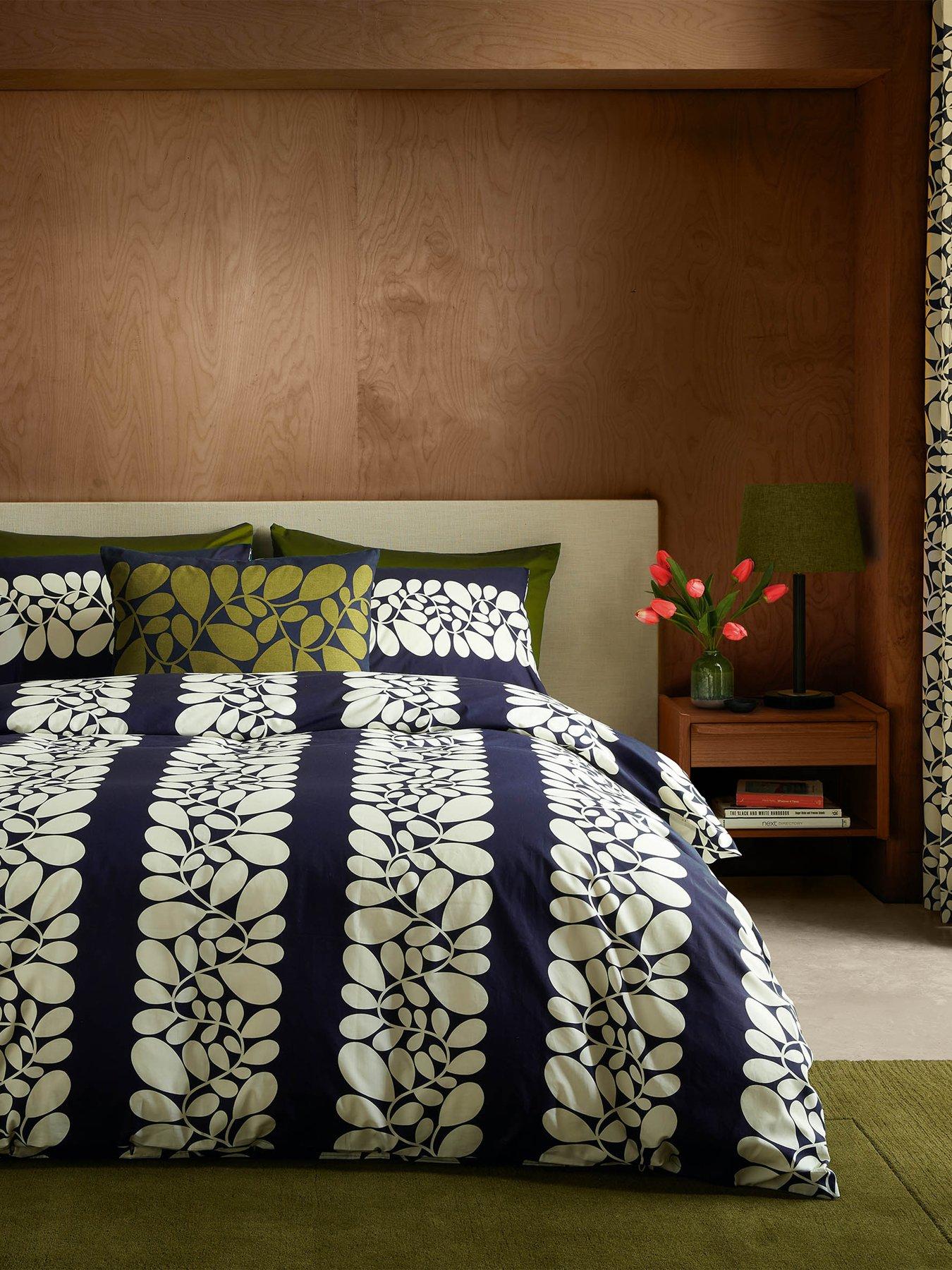 Product photograph of Orla Kiely Sycamore Stripe 100 Cotton Percale Duvet Cover Set from very.co.uk
