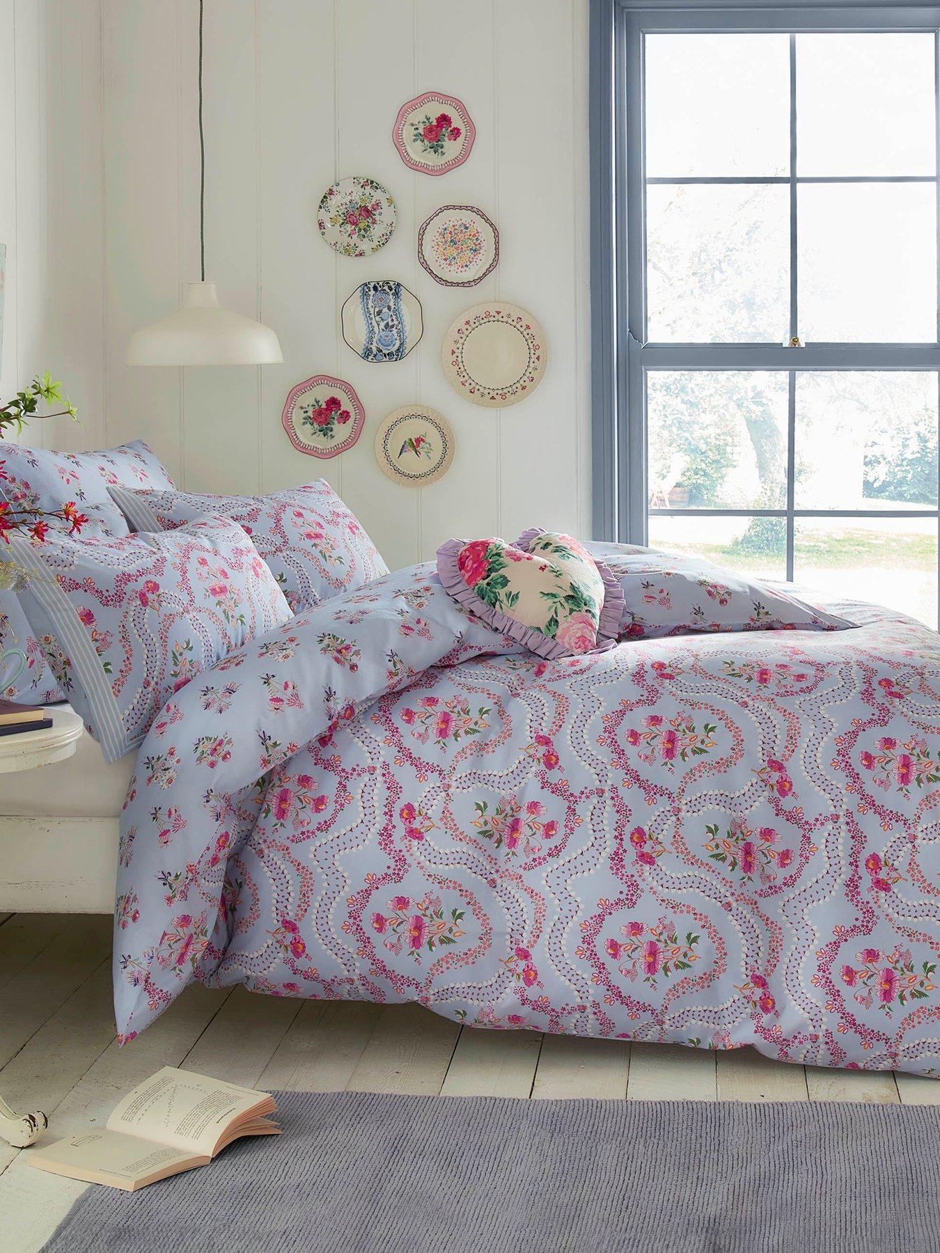 Product photograph of Cath Kidston Affinity Floral Single Duvet Set from very.co.uk