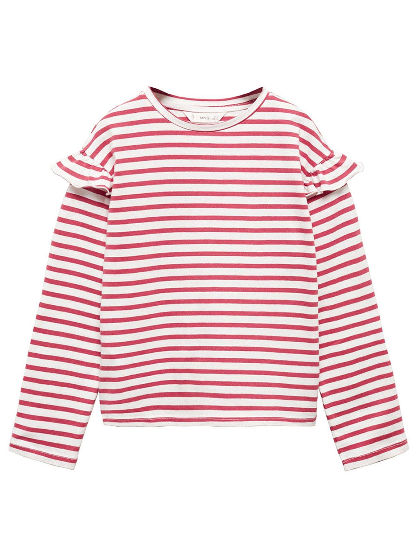 Mango Kids' Fishing Long Sleeve T-Shirt, Orange at John Lewis