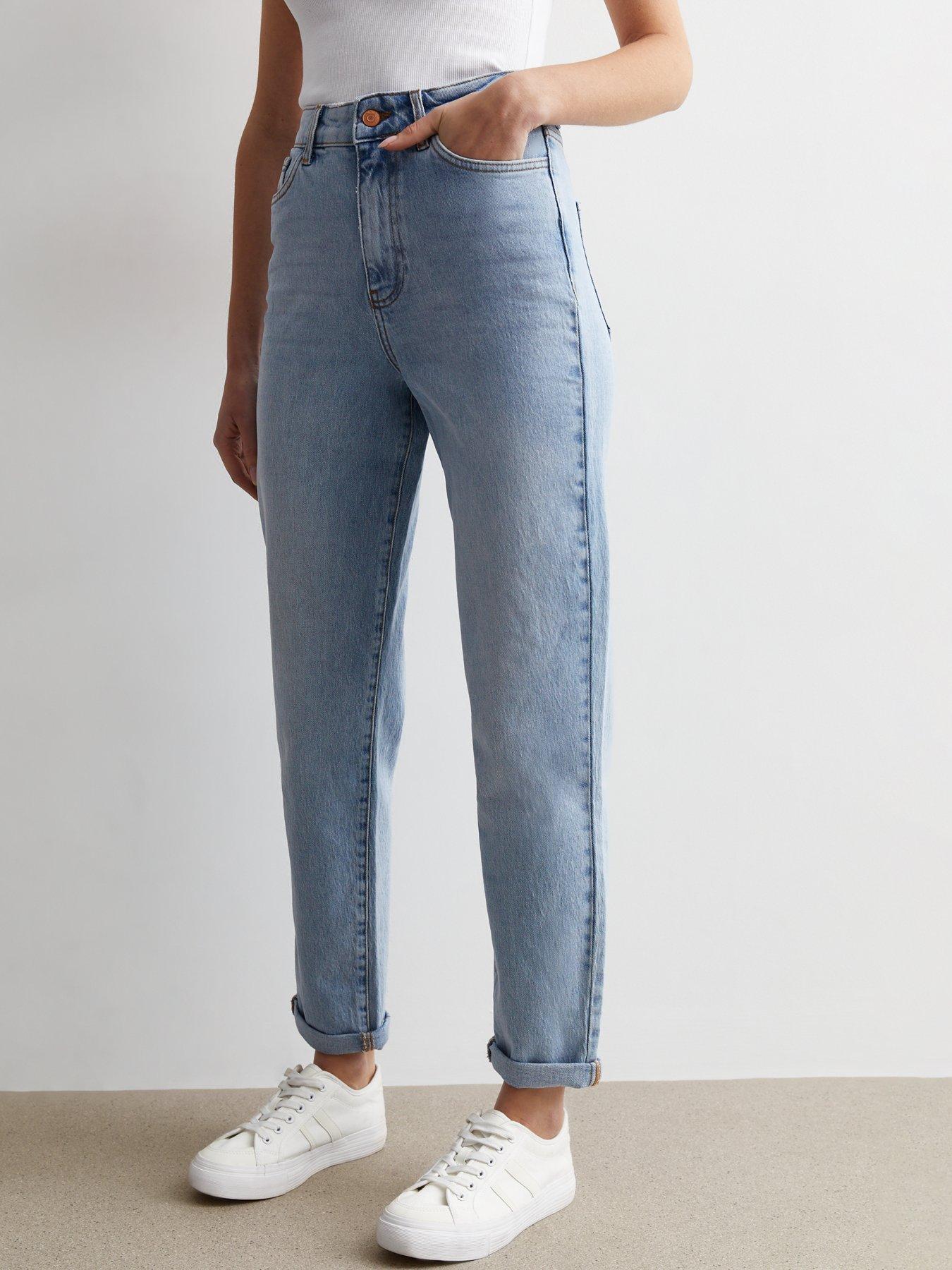 undefined Pale Blue High Waist Tori Mom Jeans - Light Blue