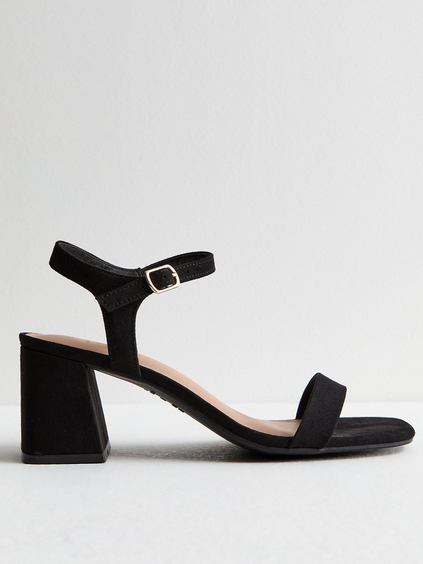 New Look Block Heel Sandals Black Very