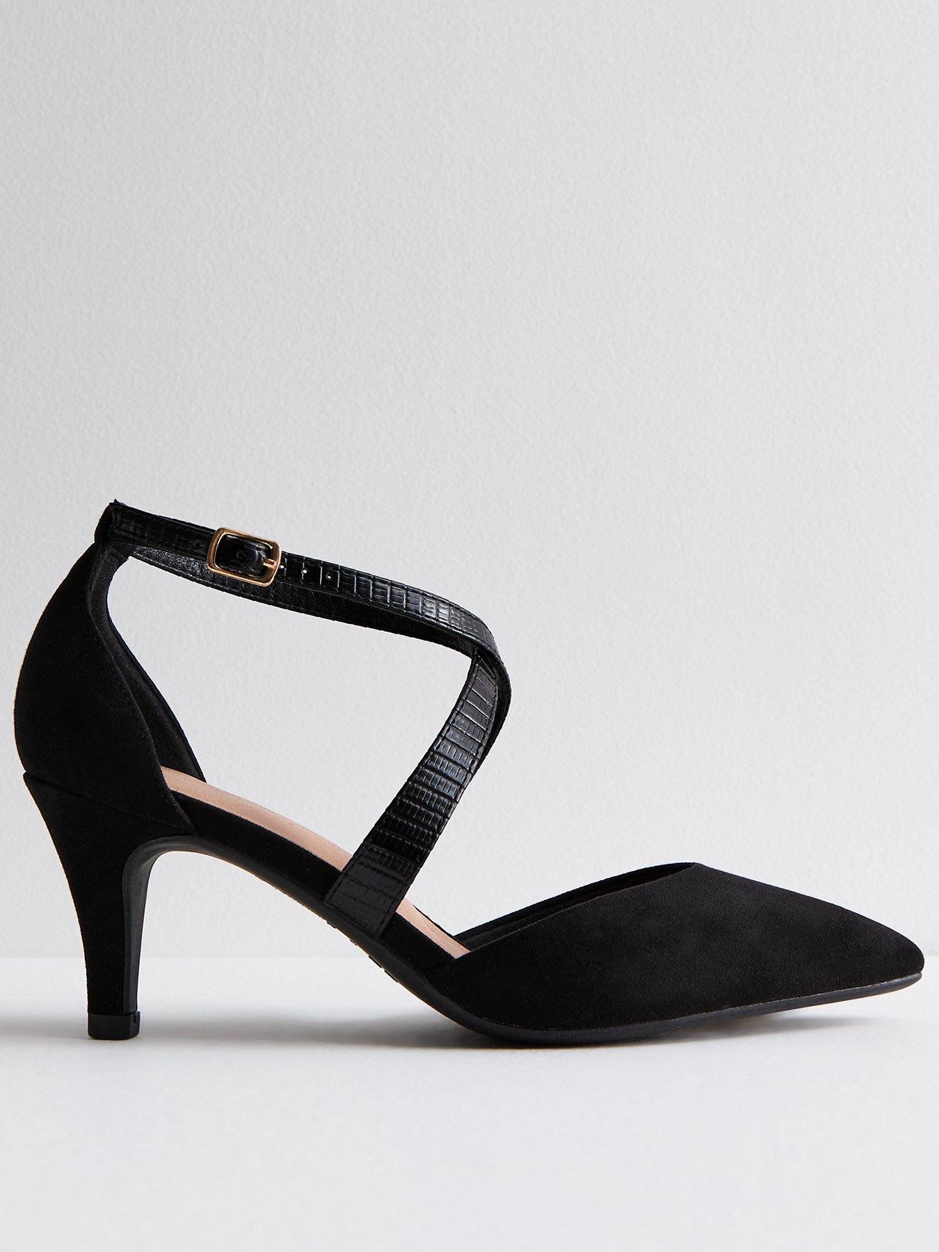 New Look black tie front platform heels shoes 7 | Platform shoes heels,  Heels, Platform heels