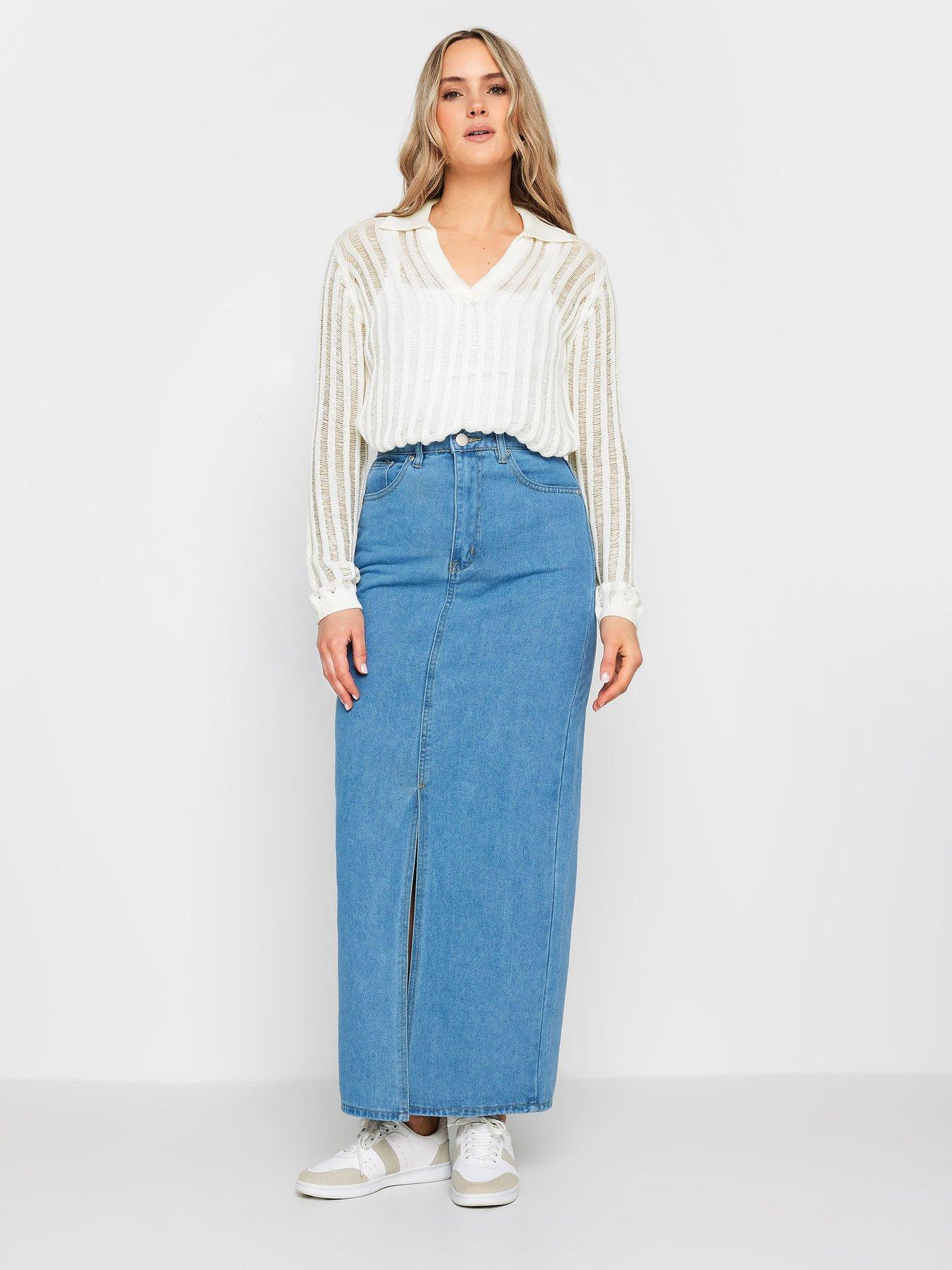 Long Tall Sally Tall Cream Ladder Stitch Collar Jumper Very.co.uk