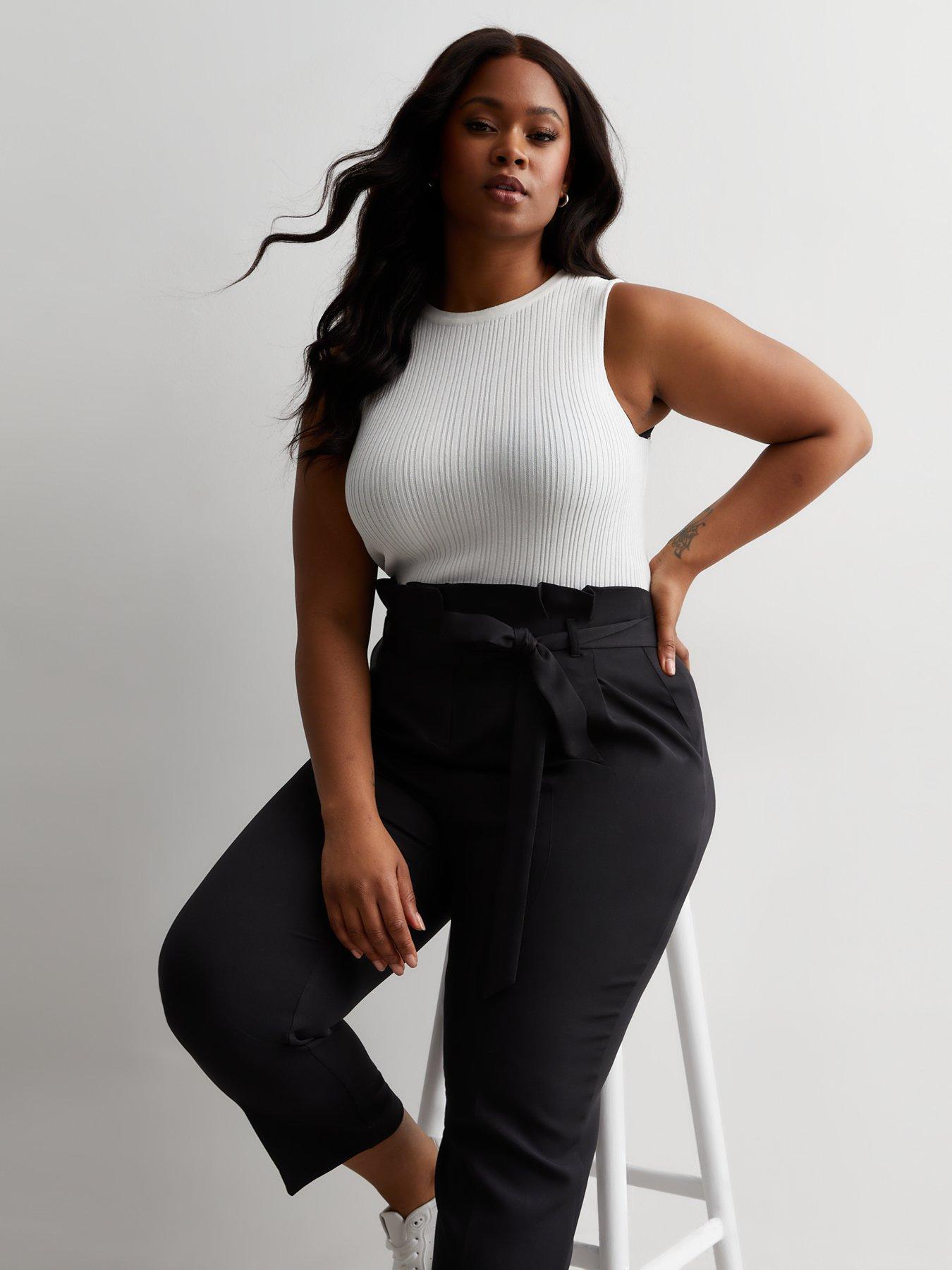 Plus size hotsell paperbag trousers