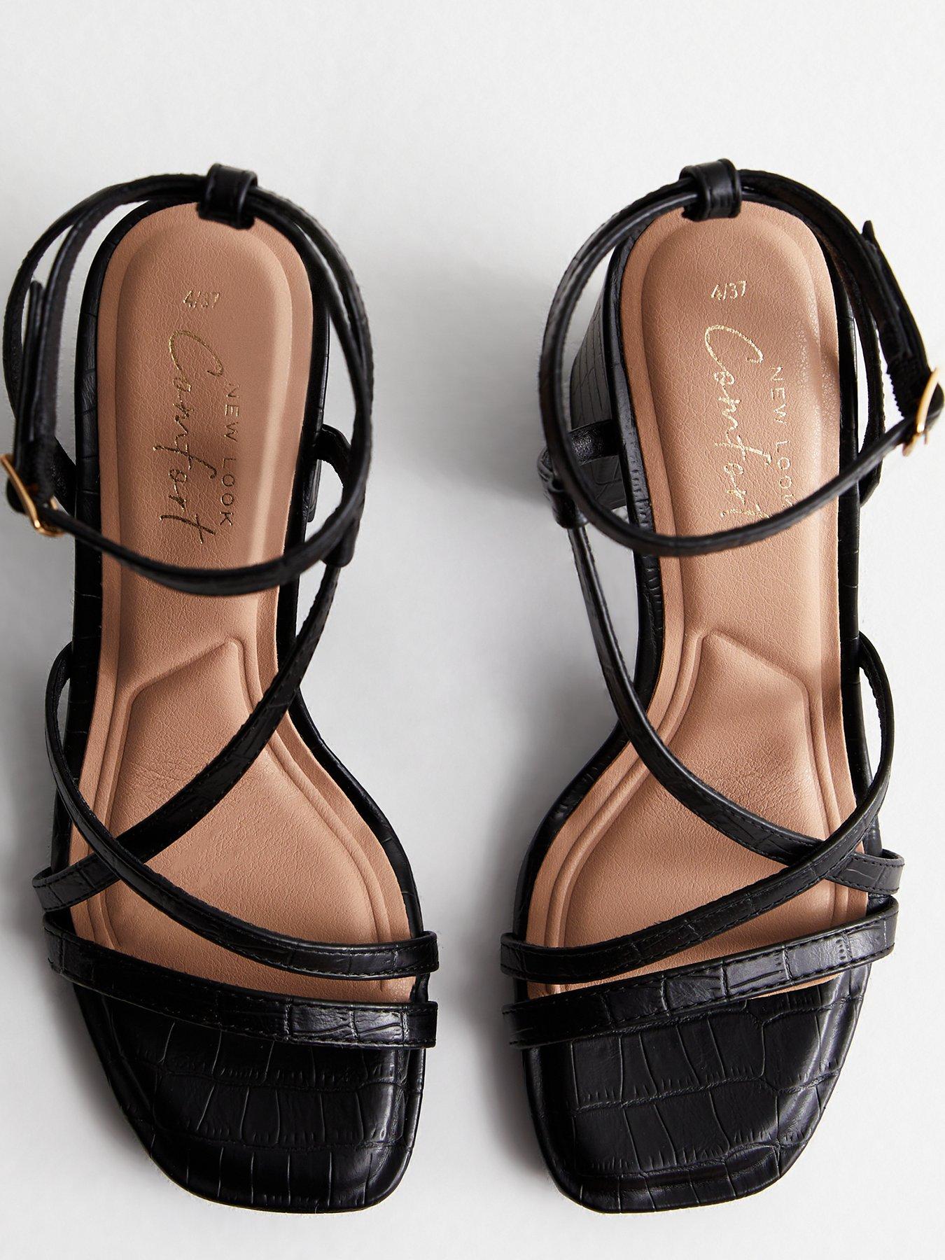 Womens strappy heeled sandals sales