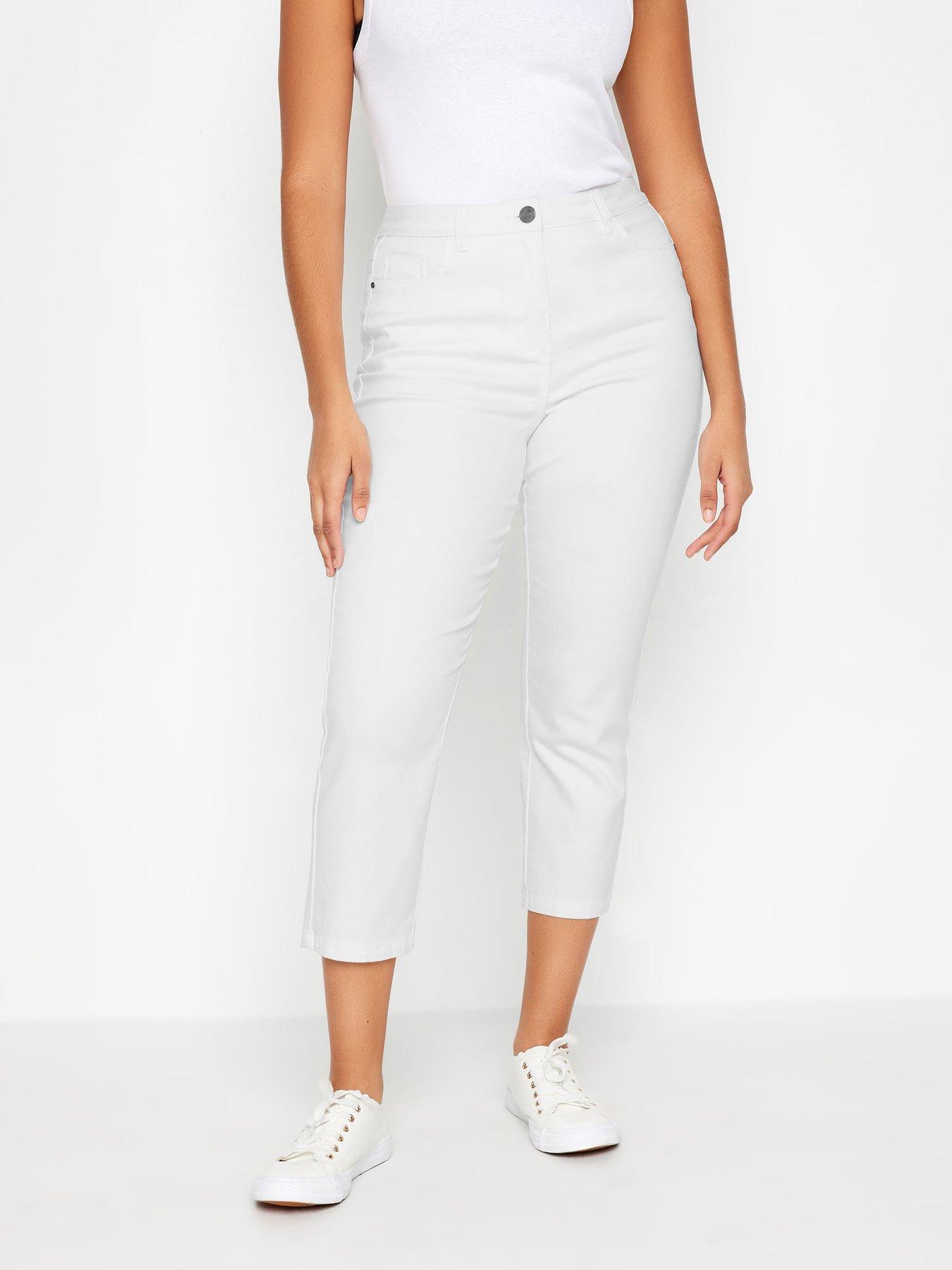 M Co Petite Petite White Crop Jean Very