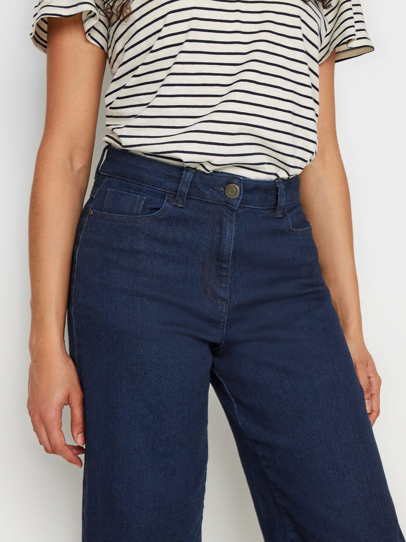 M&Co Petite Petite Indigo Wide Leg Crop Very