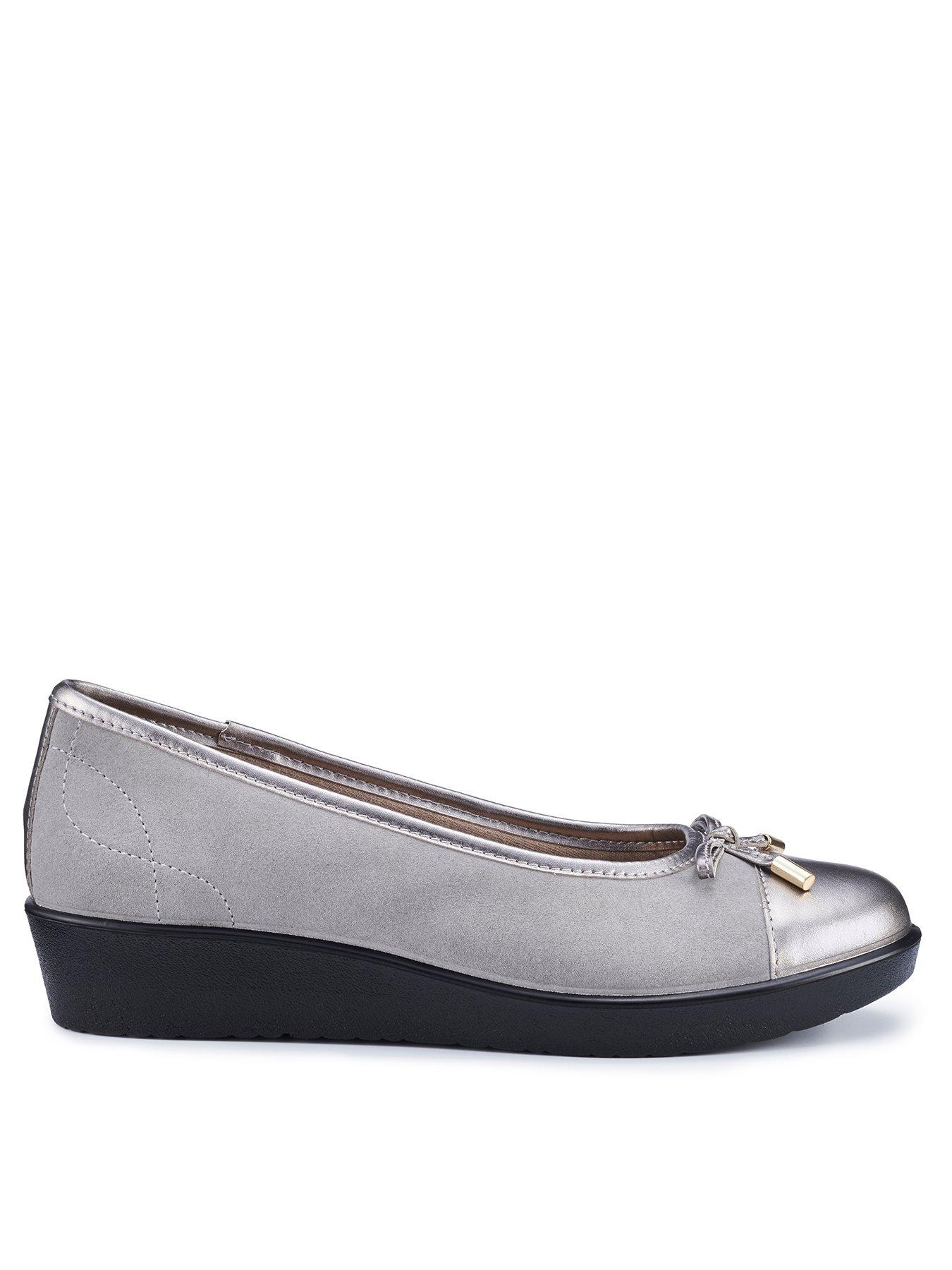 Ladies grey clearance flat shoes uk