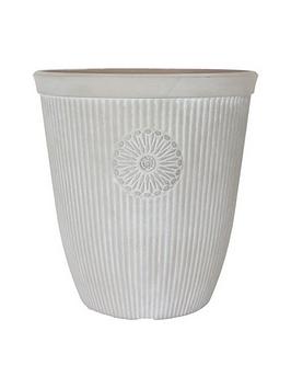 Product photograph of Somerville Tall Planter - Pebble White 13 from very.co.uk