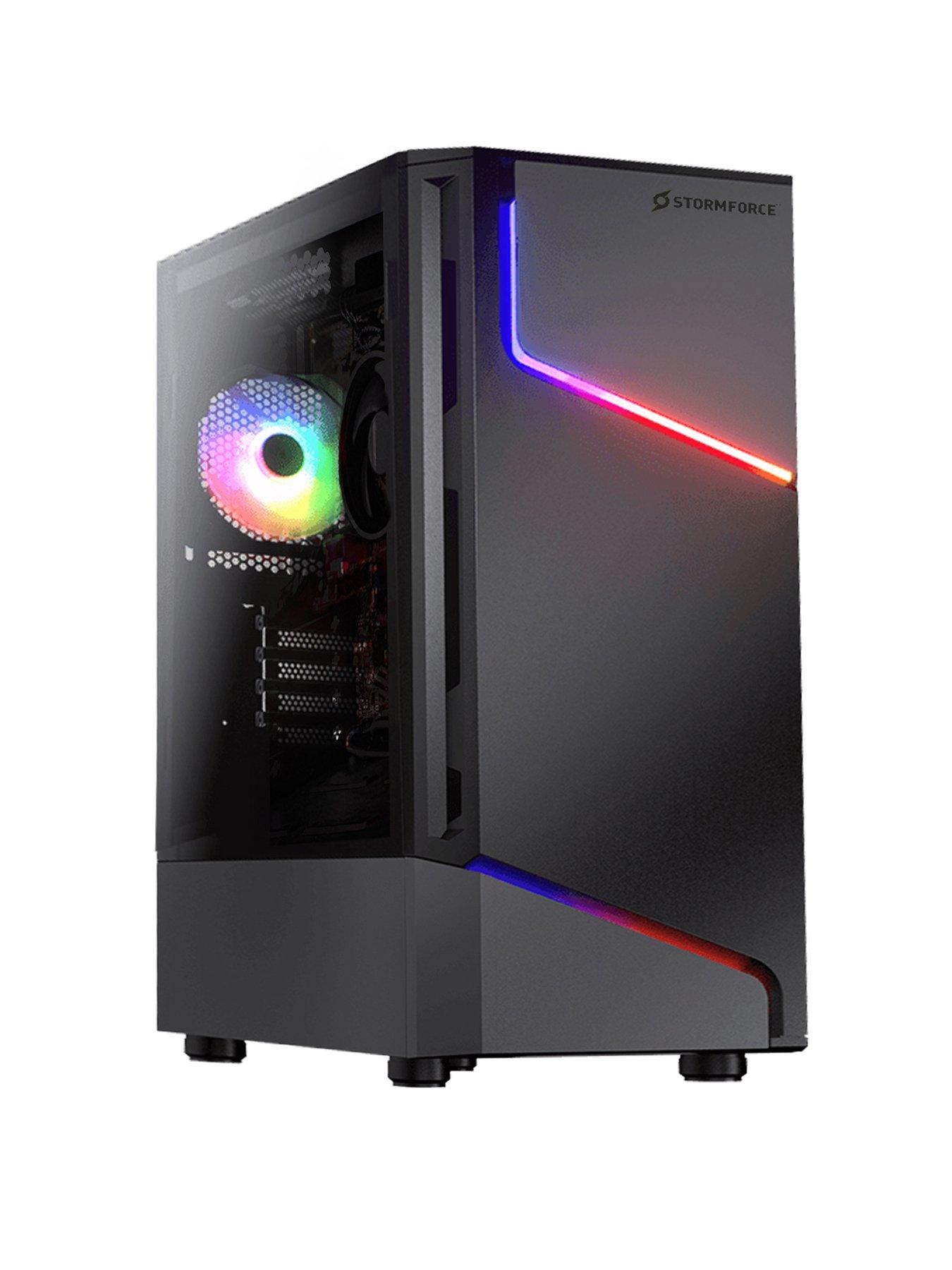 Image 1 of 7 of Stormforce Onyx Gaming Desktop -&nbsp;AMD Ryzen 5 4500, 16GB RAM, 1TB SSD, RX 7600 - Gaming Desktop