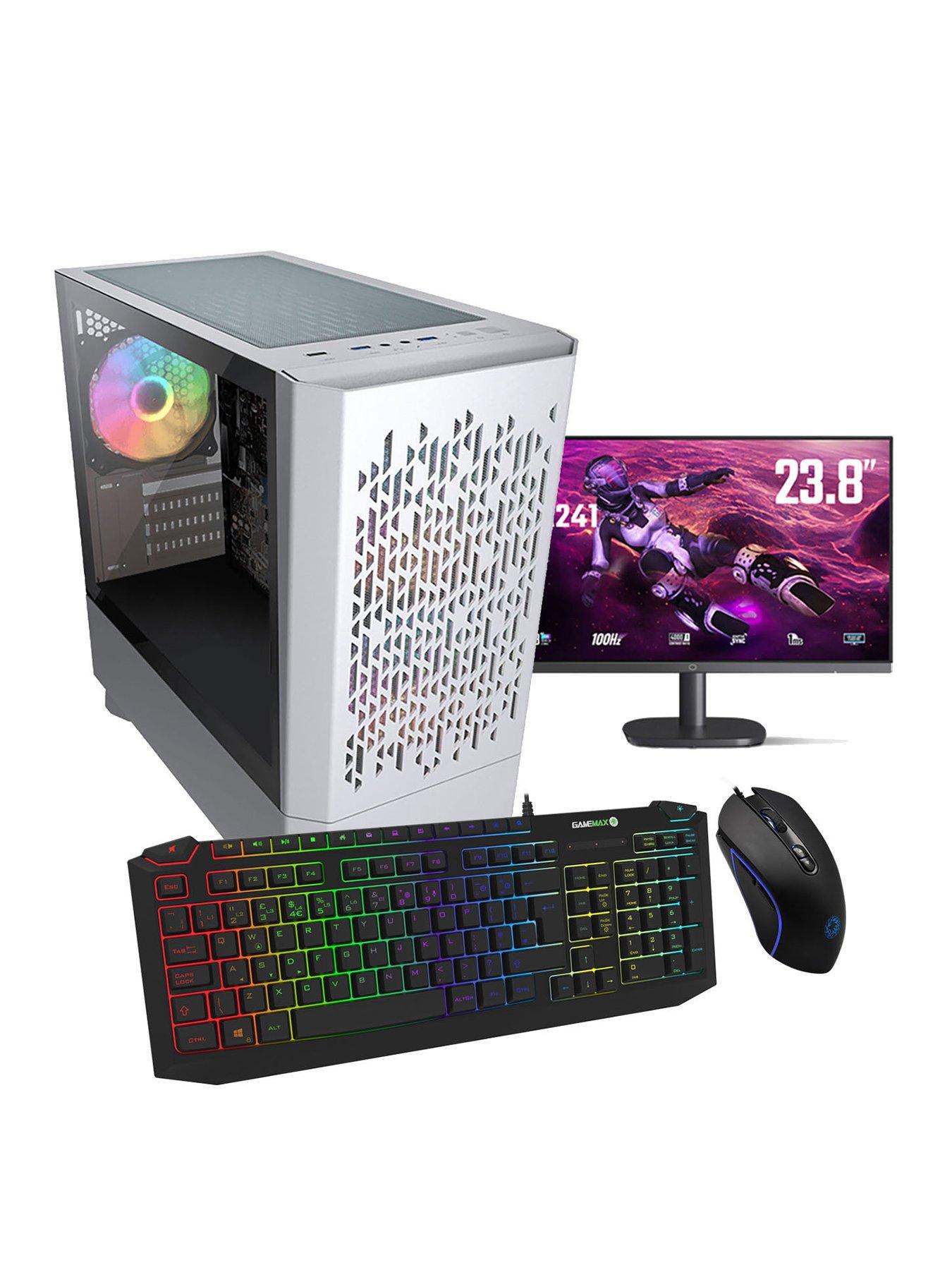 Stormforce Onyx Gaming Desktop (Rtx 4060, Amd Ryzen 5 4500, 16Gb Ram, 1Tb Ssd) With Monitor, Keyboard &Amp; Mouse