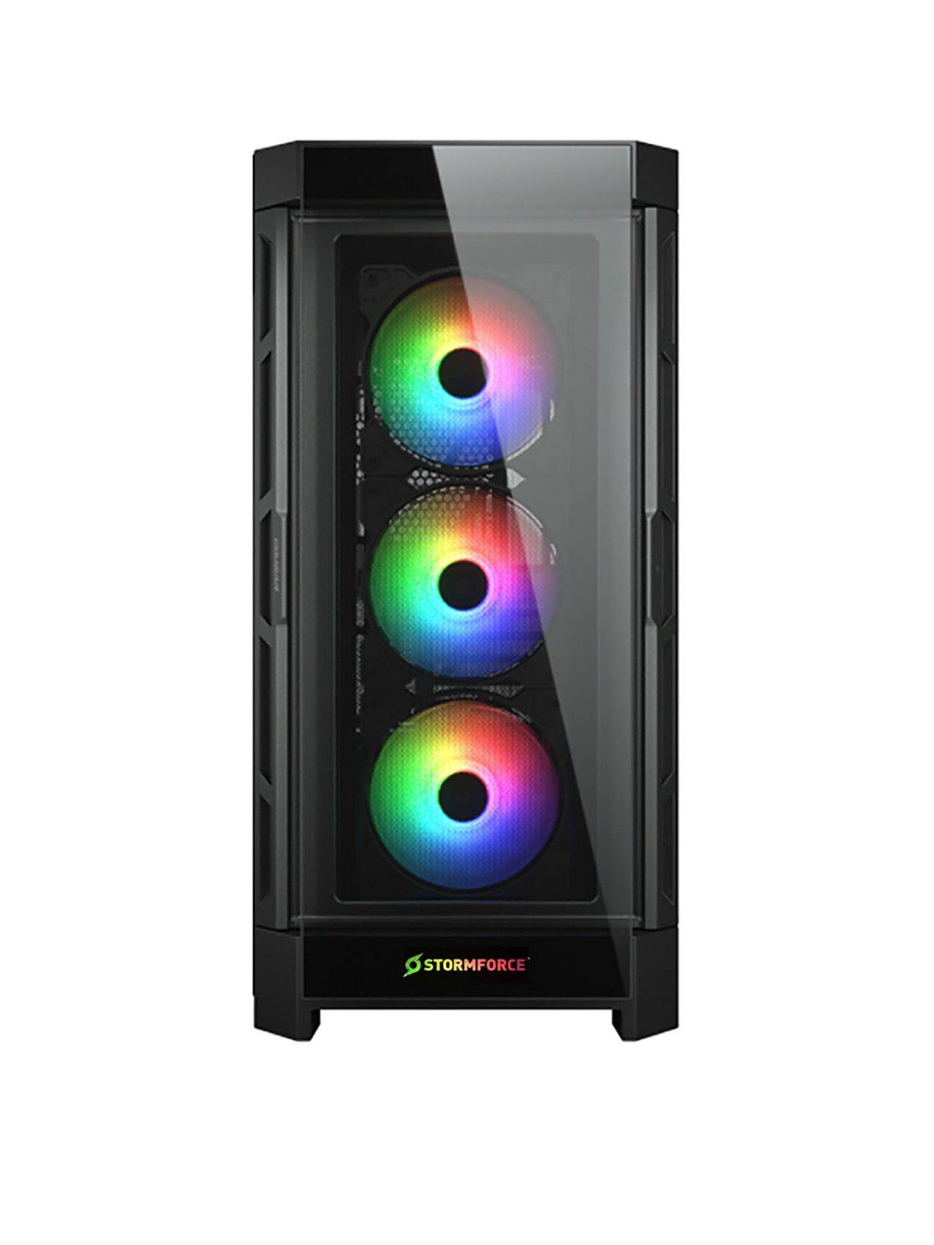 Image 2 of 8 of Stormforce Crystal Gaming Desktop - RTX 4070,&nbsp;Intel Core i7 12700F, 16GB RAM, 1TB SSD