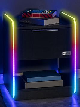 Product photograph of X Rocker Electra Bedside Table With Wireless Charging And Led Lights from very.co.uk