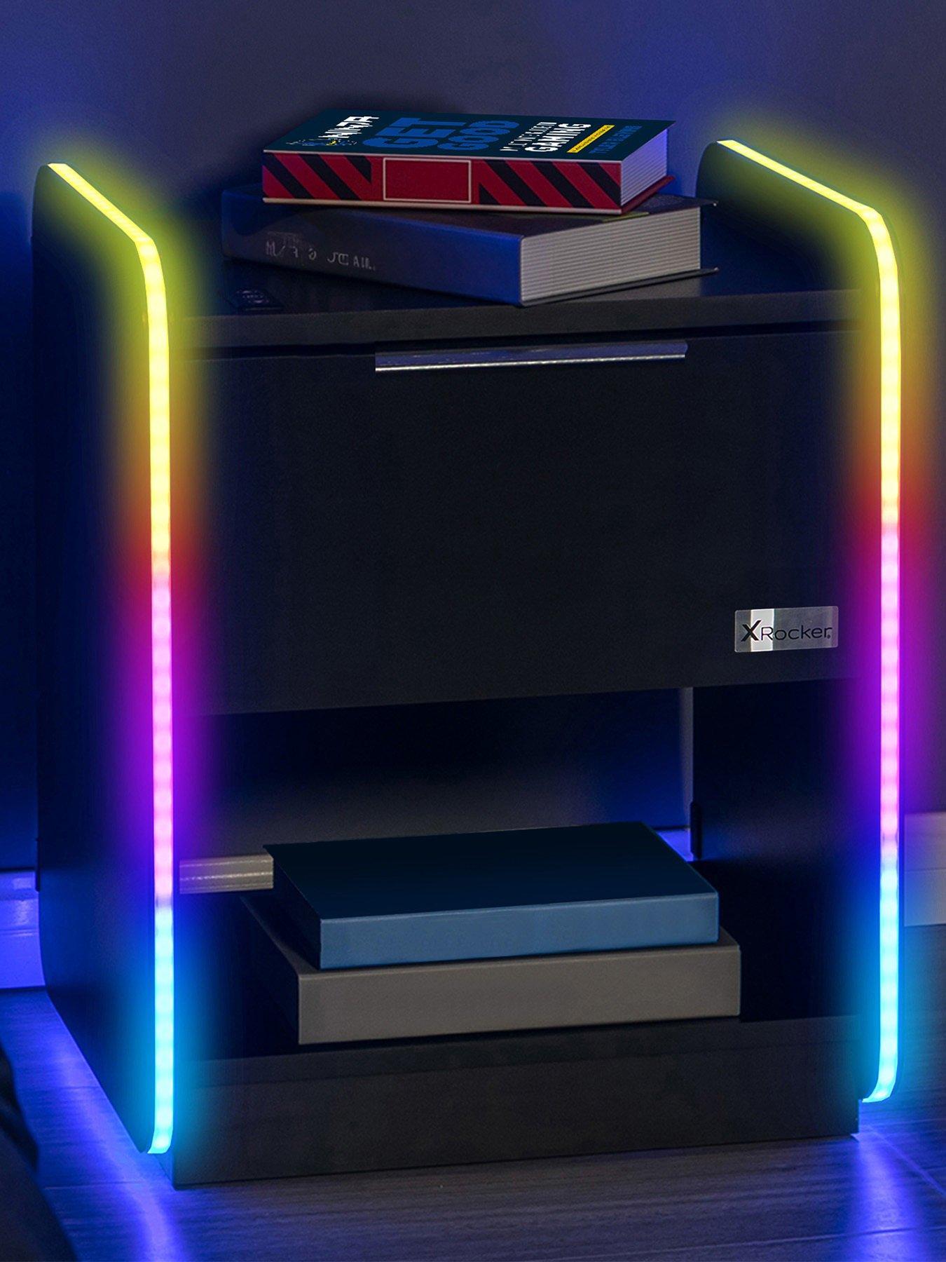 X Rocker Electra Bedside Table With Wireless Charging And Led Lights | Very