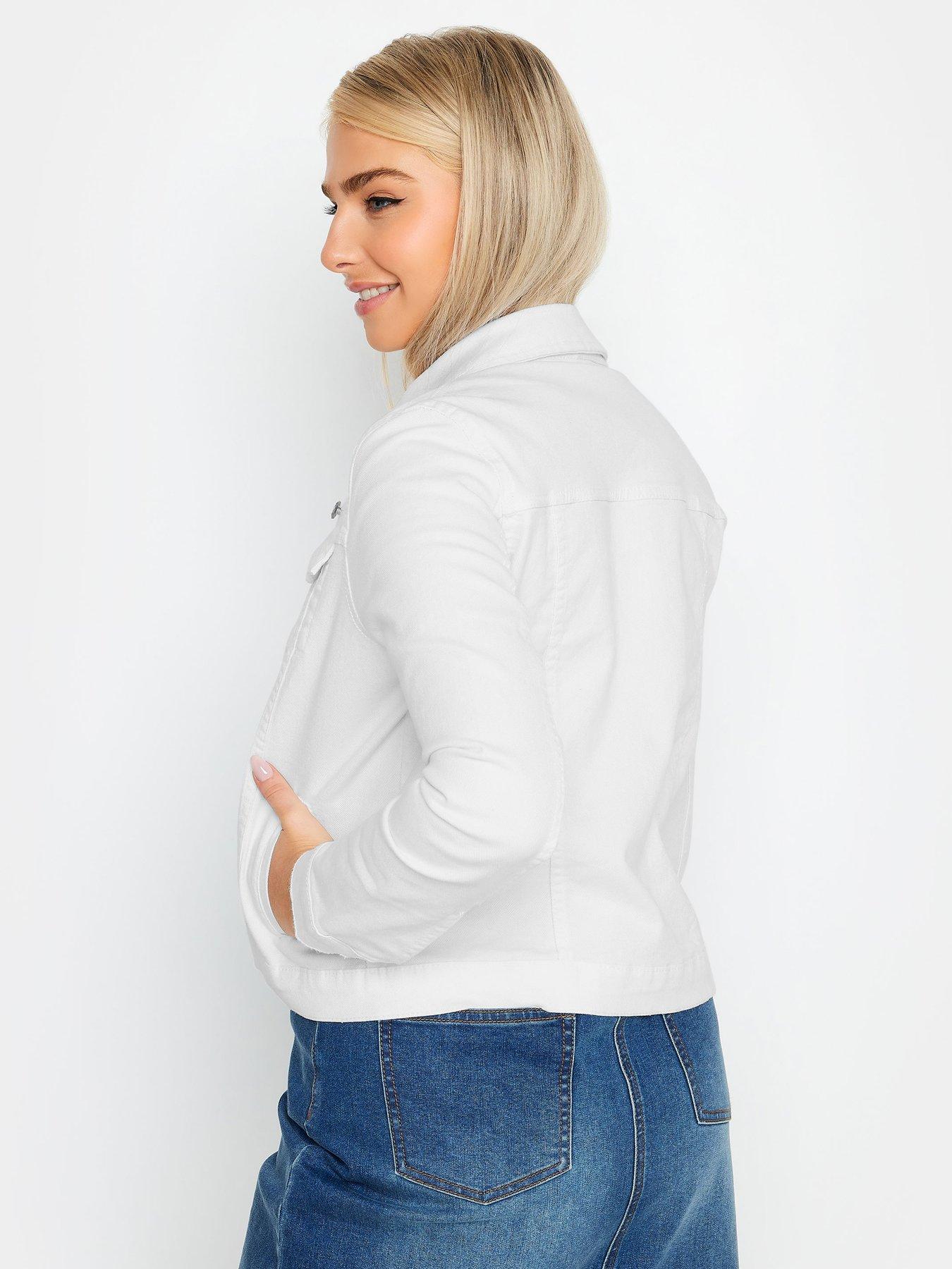 M Co Petite Petite White Denim Jacket Very