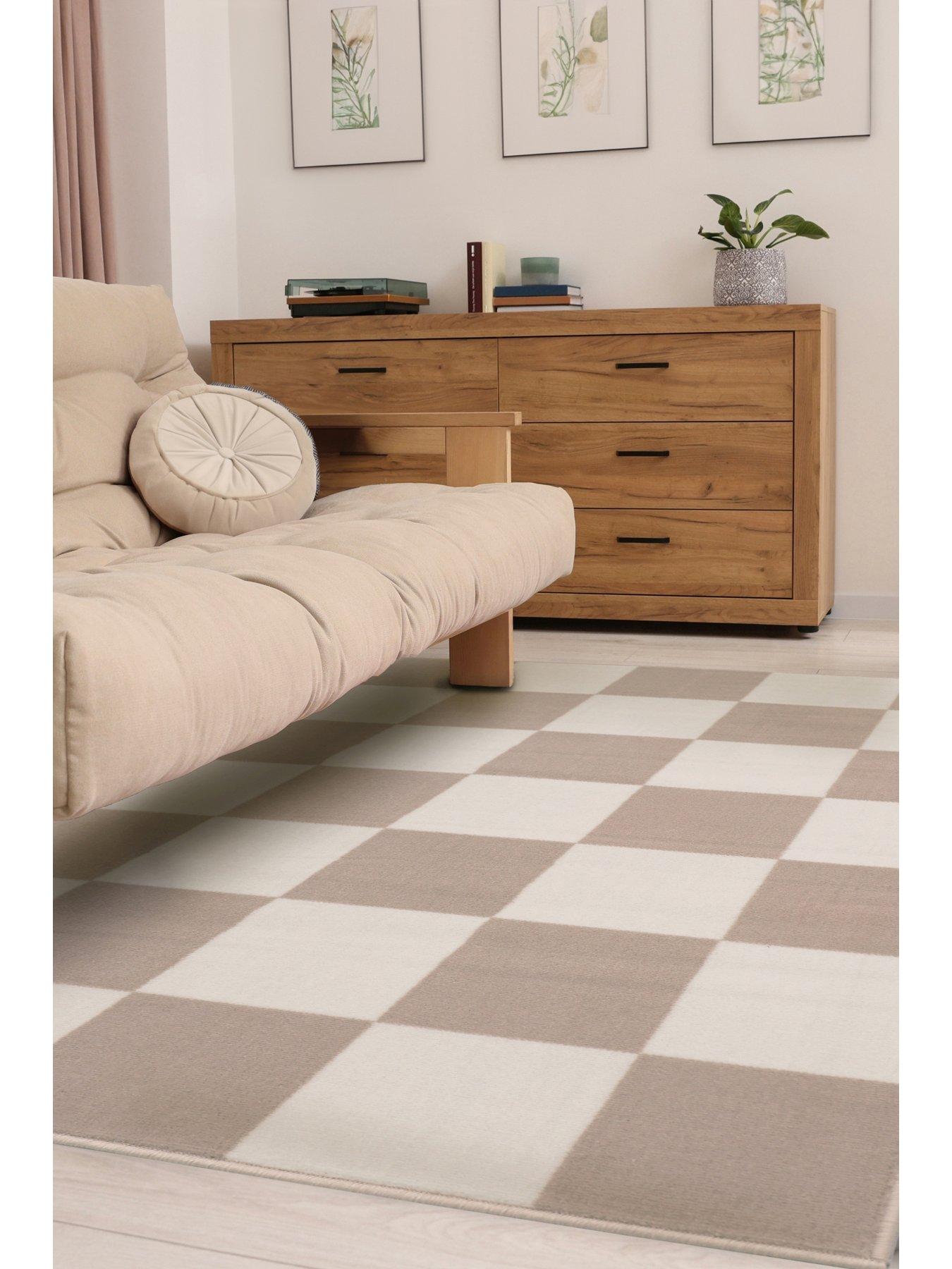Product photograph of Very Home Damier Maestro Rug from very.co.uk