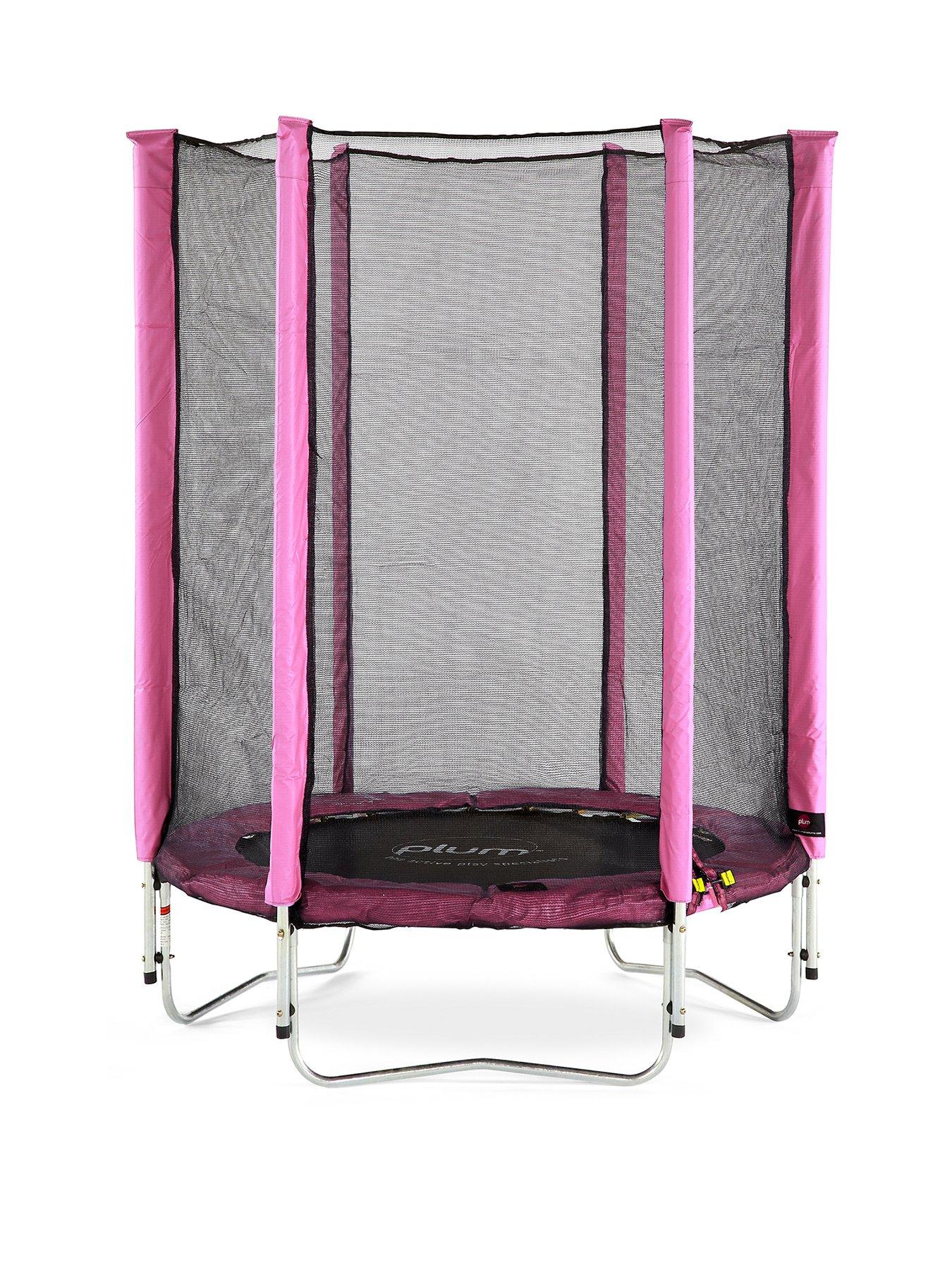 Image 1 of 8 of Plum Junior Springsafe 4ft Trampoline &amp; Enclosure - Pink