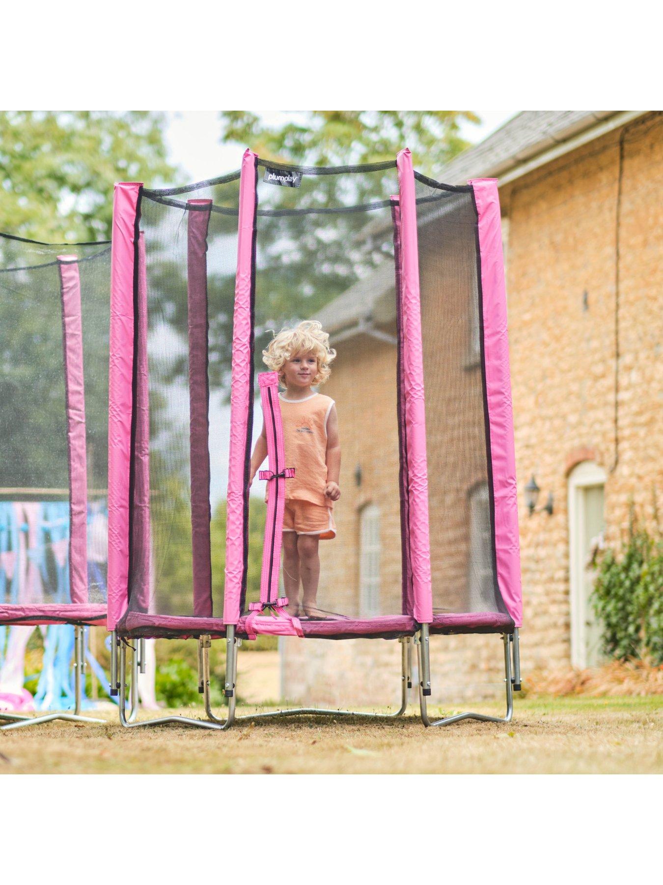 Image 3 of 8 of Plum Junior Springsafe 4ft Trampoline &amp; Enclosure - Pink