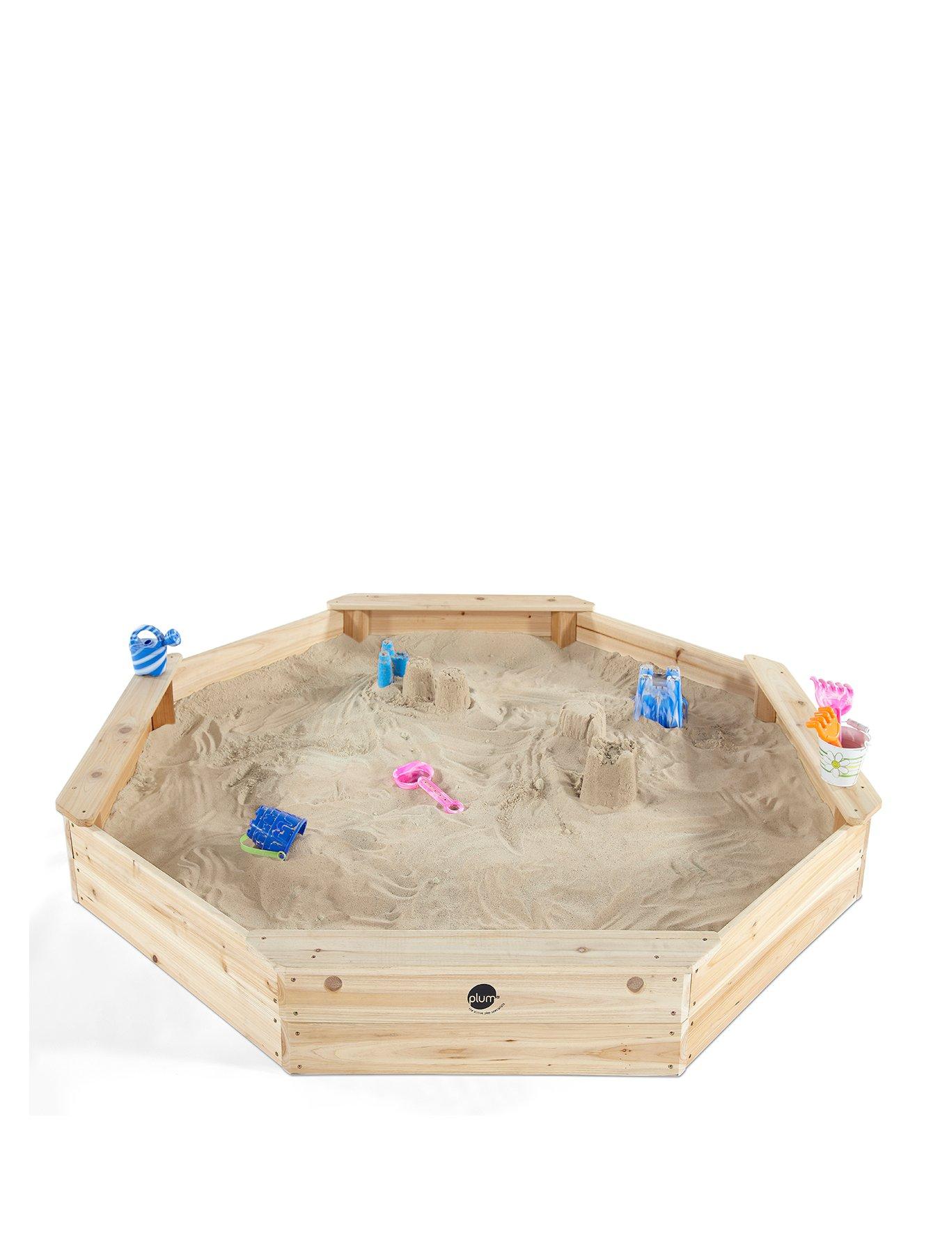 Plum Giant Wooden Sandpit - Natural | Very.co.uk