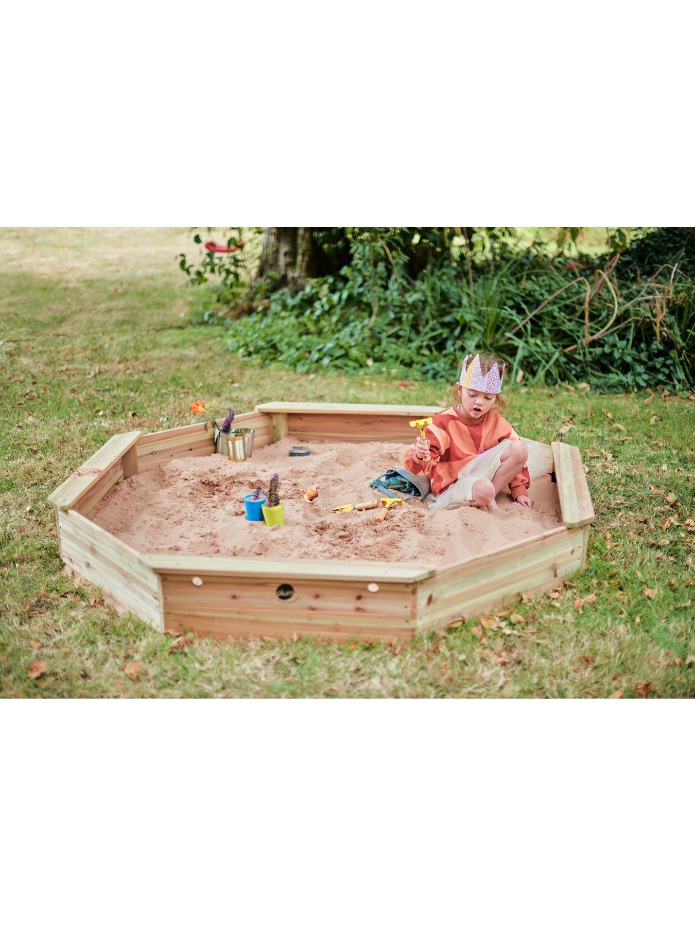 Plum Giant Wooden Sandpit - Natural | Very.co.uk