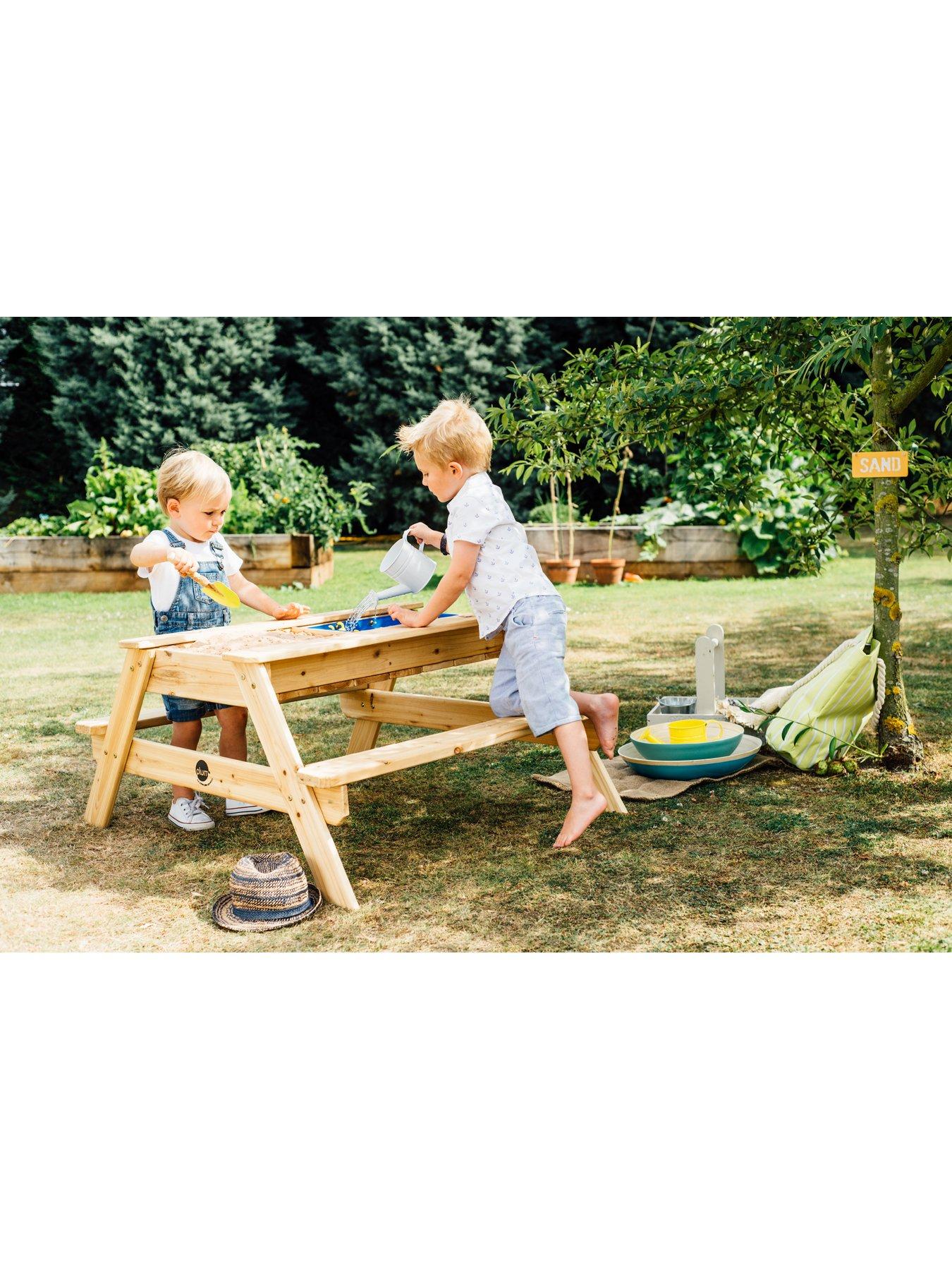 Plum Surfside Wooden Sand & Water Picnic Table Natural Very.co.uk