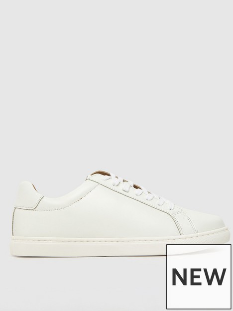 schuh-wayne-leather-cupsole-trainers-white