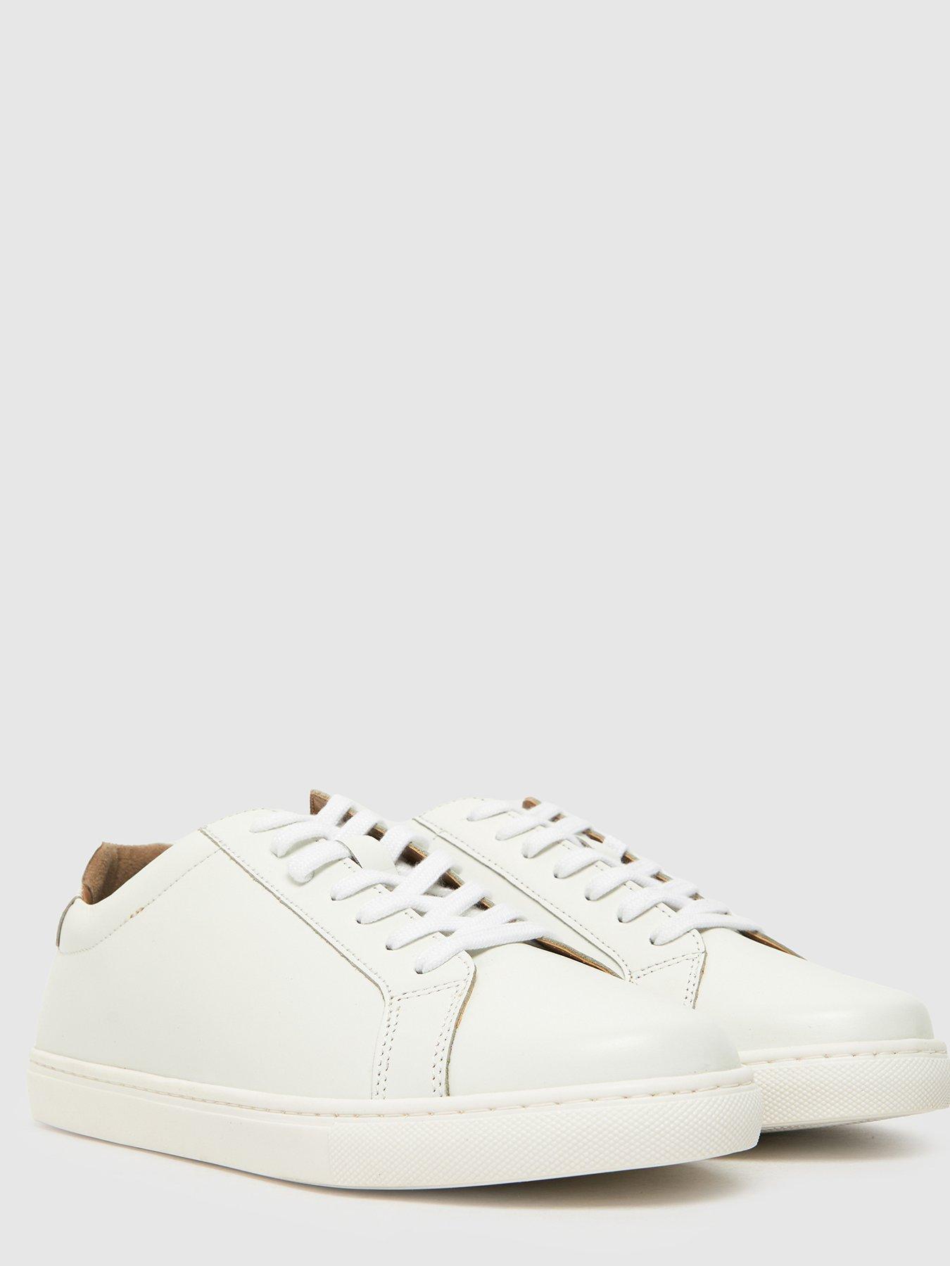 Schuh Wayne Leather Cupsole Trainers - White | Very.co.uk