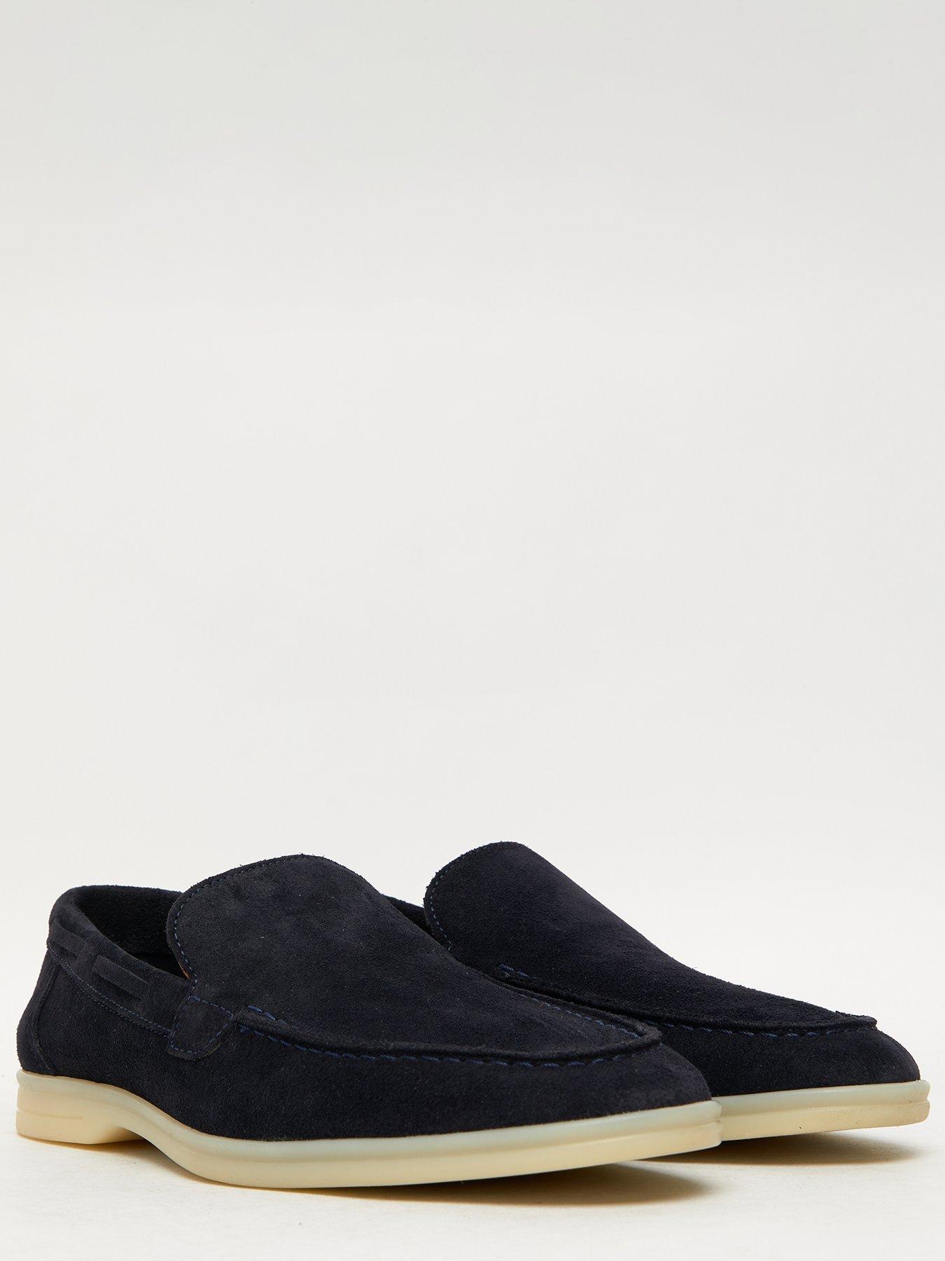 Image 2 of 4 of Schuh Philip Suede Driving Shoes - Navy