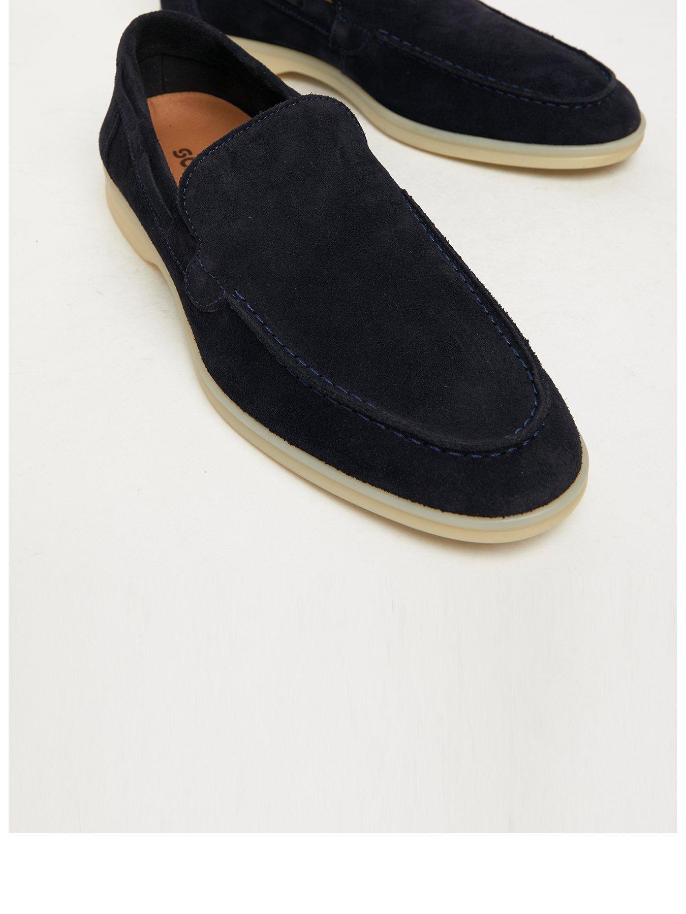 Image 3 of 4 of Schuh Philip Suede Driving Shoes - Navy