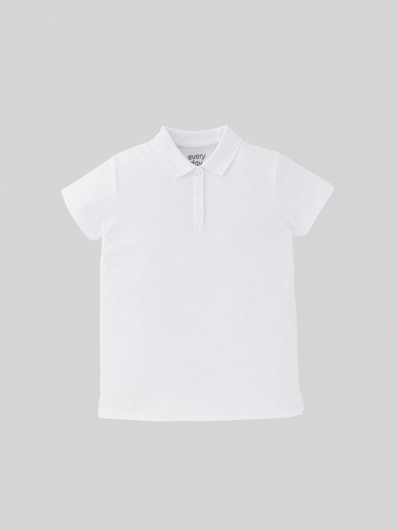Image 4 of 6 of Everyday Girls 3 Pack School Polo Tops - White