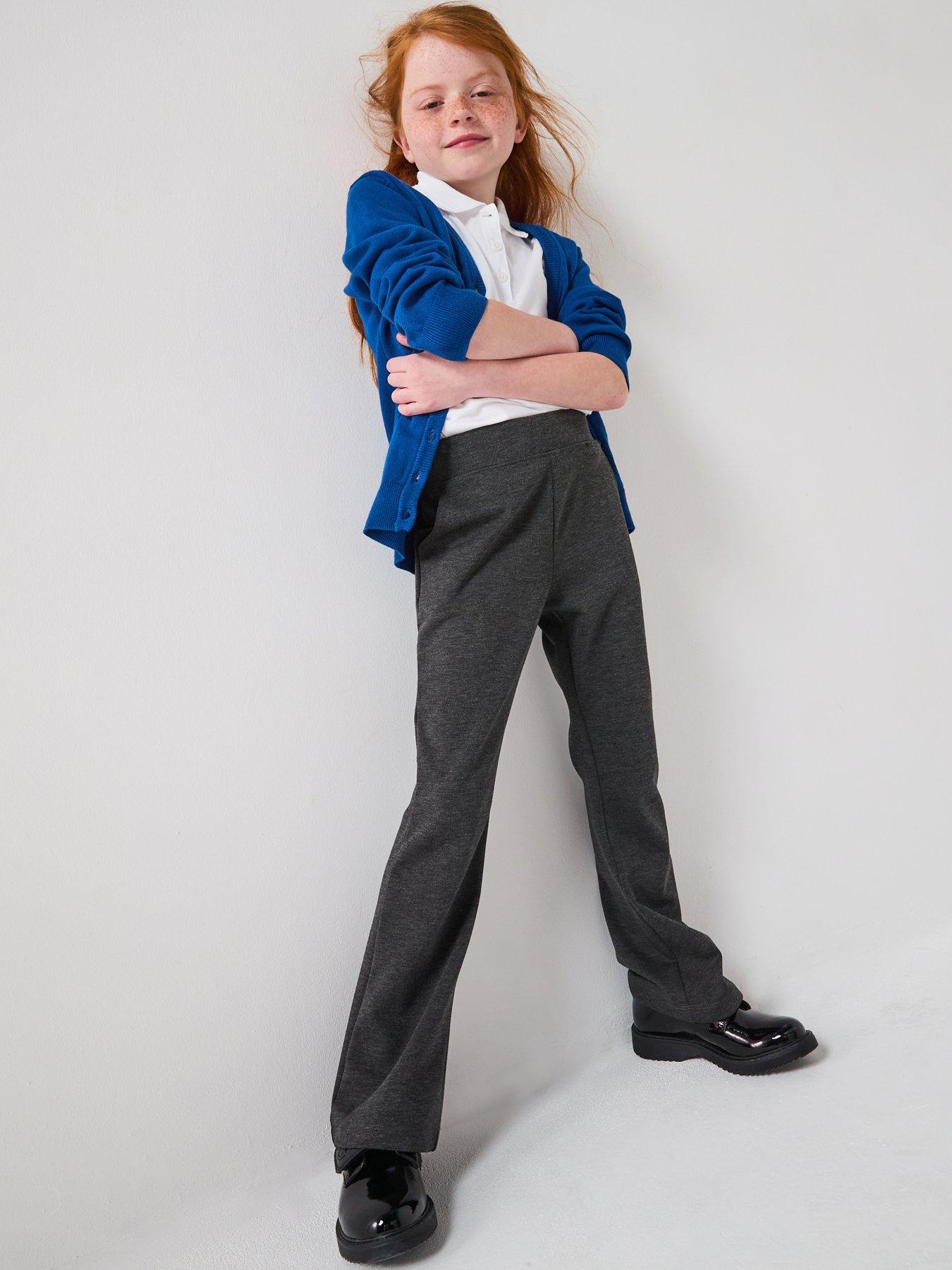 The Very Collection Girls 2 Pack Jersey Kick Flare Trouser - Grey