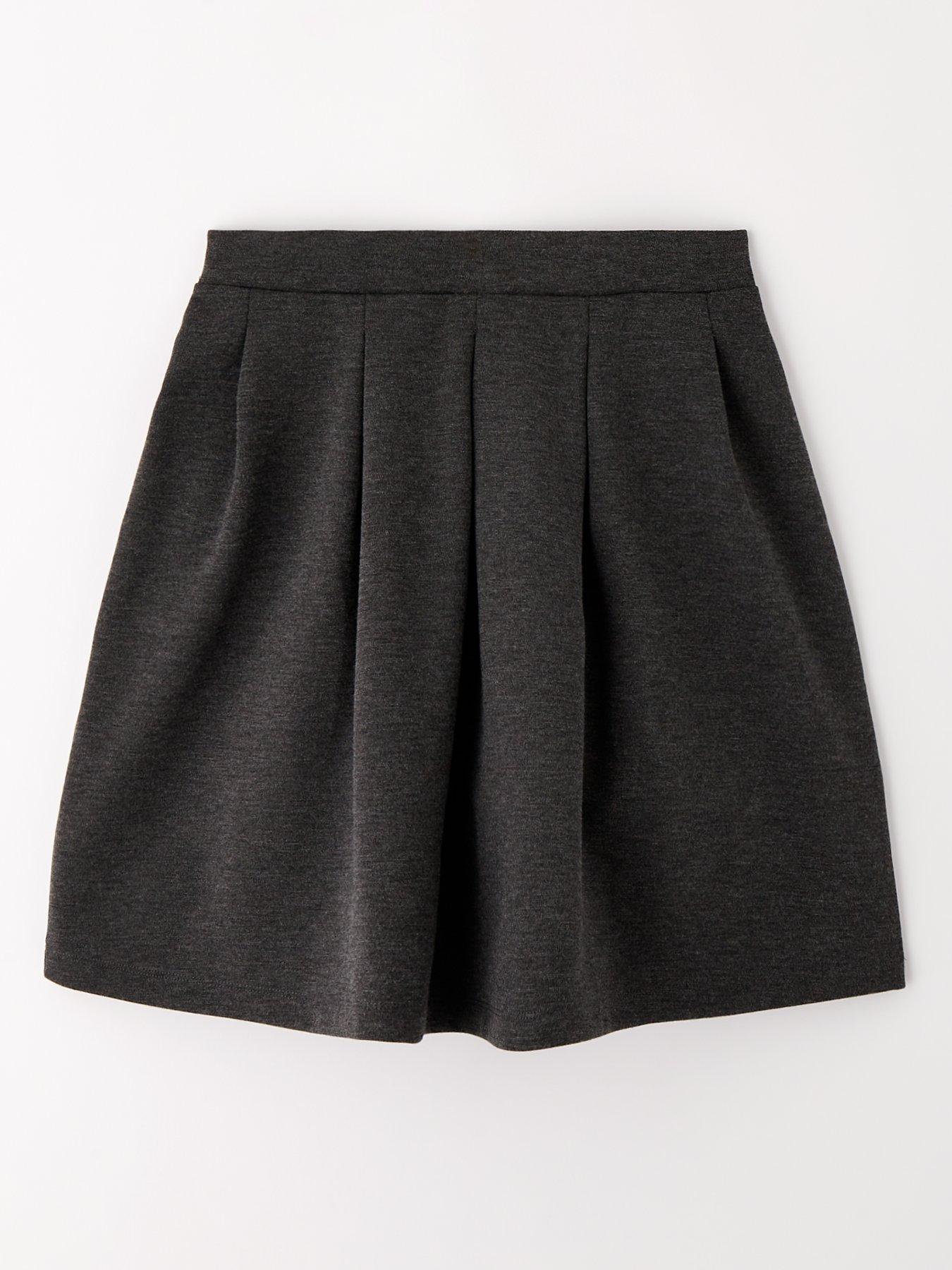Grey pleated jersey skirt best sale