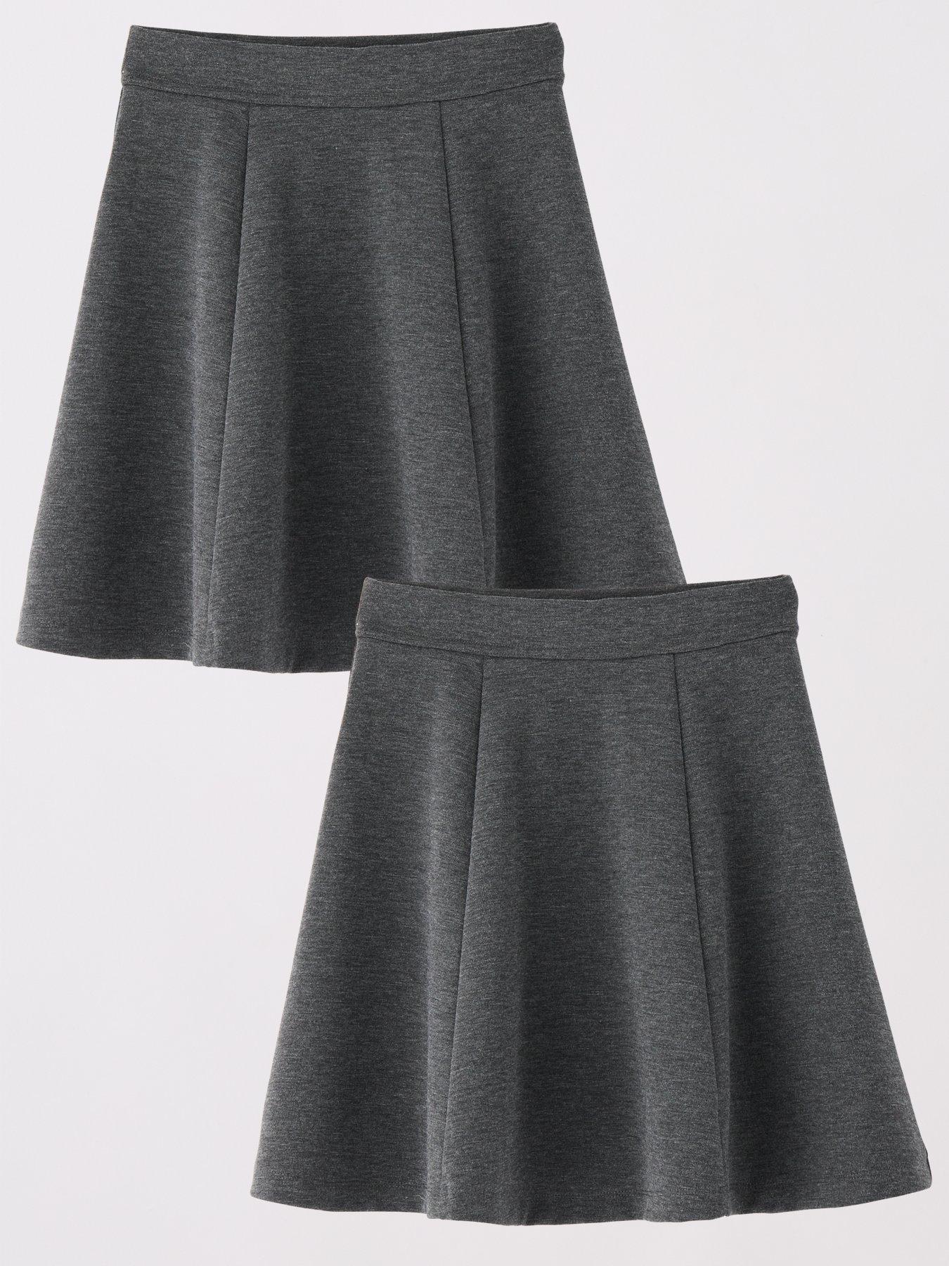Image of Everyday Girls 2 Pack Jersey Skater Skirts - Grey